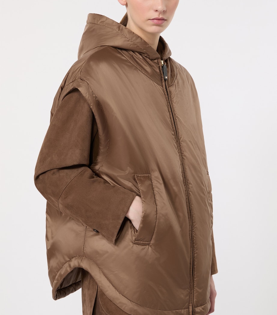 Max Mara Womens The Cube Sleeveless Jacket Mud Image 5