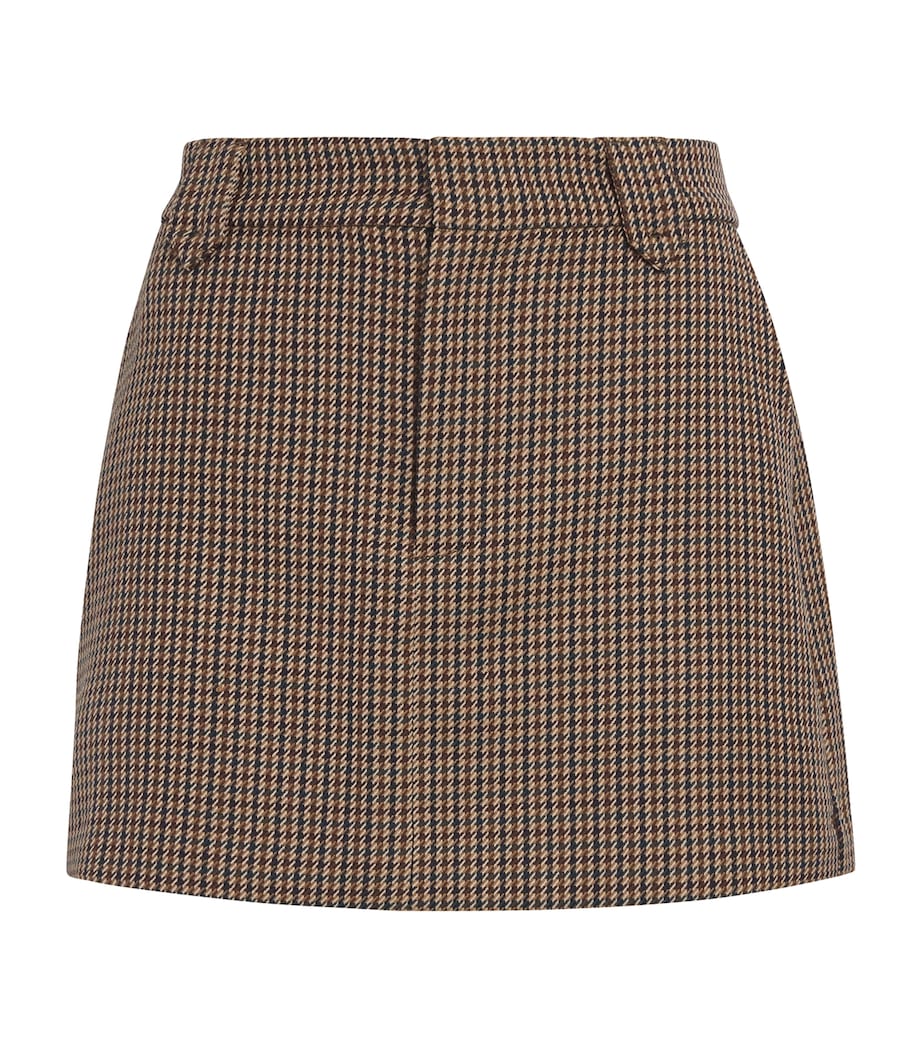 Houndstooth Bobbi Mini Skirt BROWN MULTI Image 1