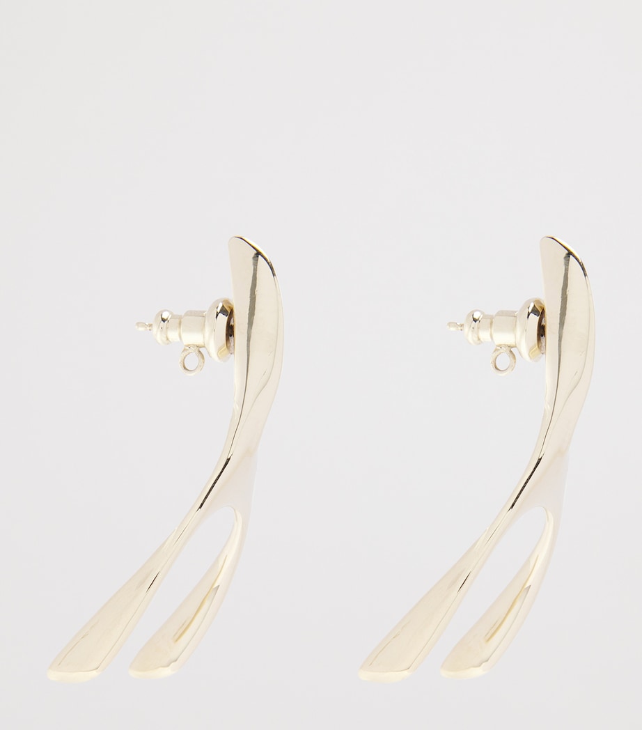 McQueen Embellished Wishbone Earrings Image 5