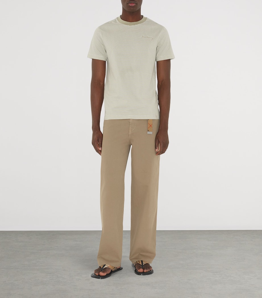 Cotton Stripe Logo T-Shirt SKYLARK Image 2