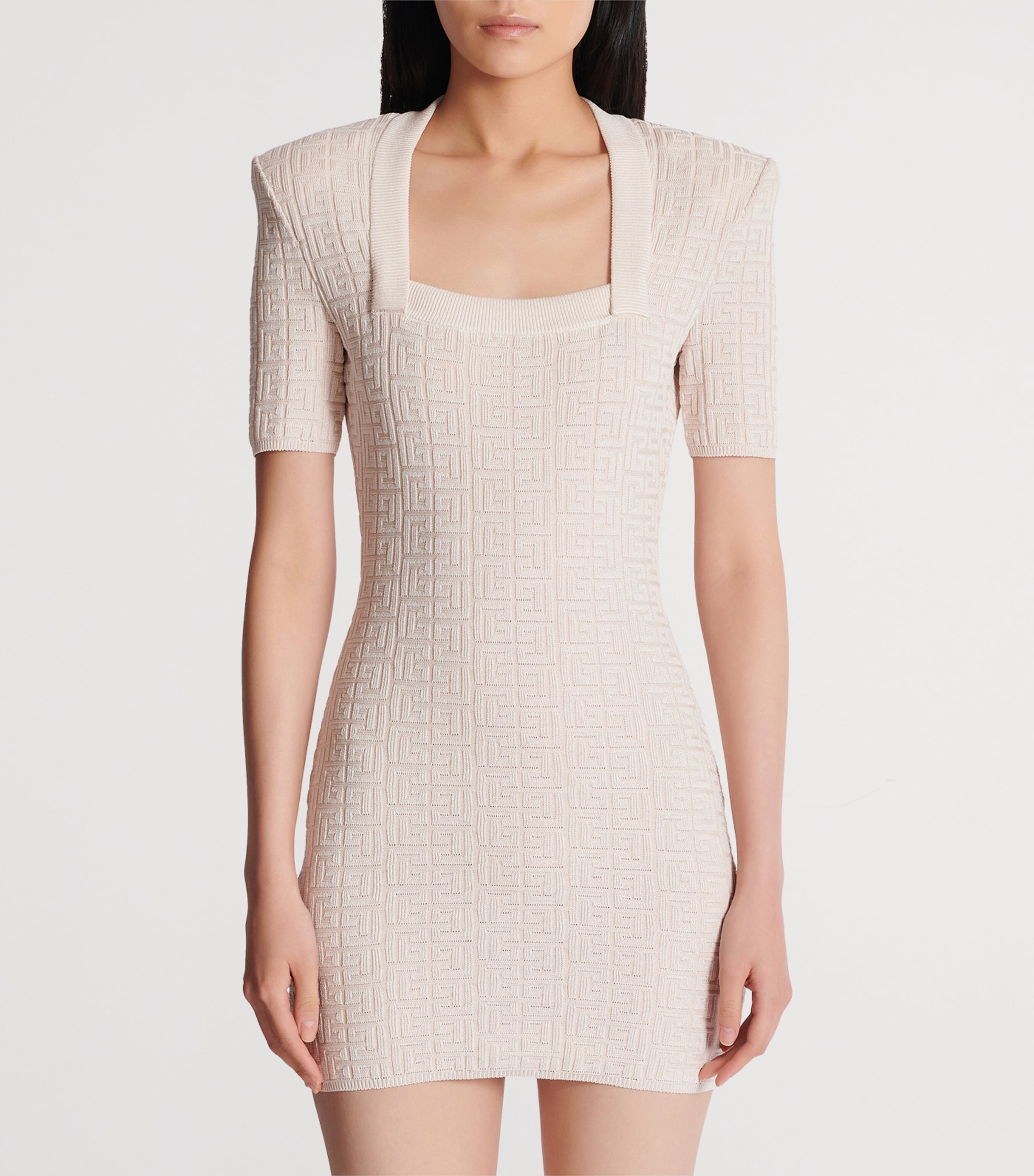 Balmain Knitted PB Labyrinth Mini Dress | Harrods US