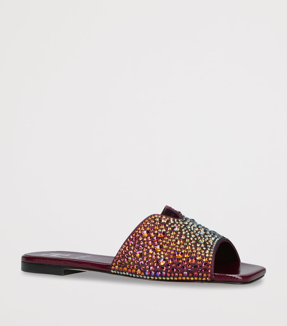 Leather Embellished Amalfi Sandals WINE Image 3