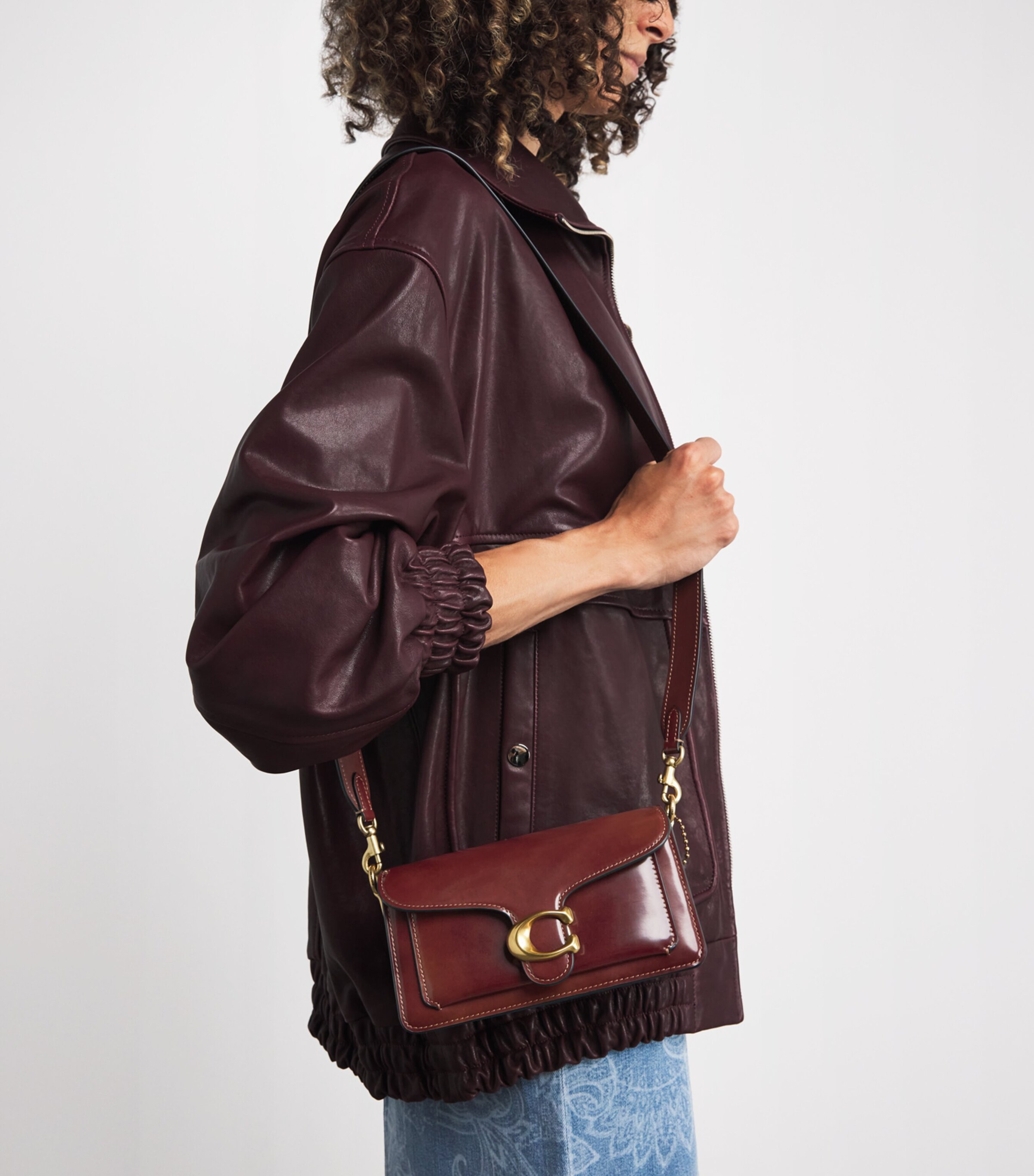 Coach Beige Spazzolato Leather Tabby 20 Shoulder Bag | Harrods US