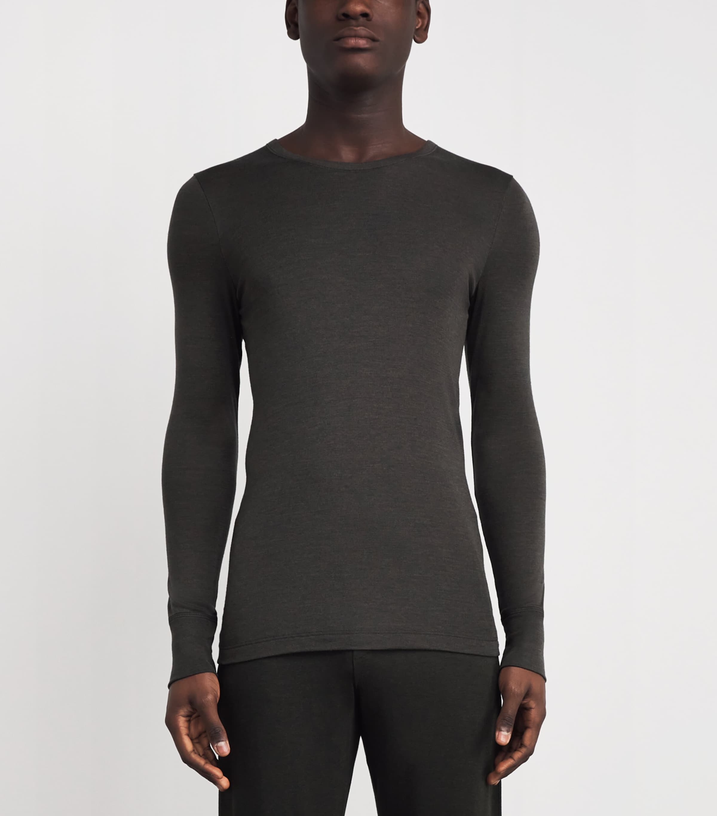 Woolen Silk Long Sleeve T-Shirt 2147 EARTHY INK Image 3