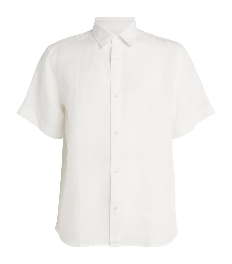 Linen Castro Short-Sleeve Shirt WHITE Image 1