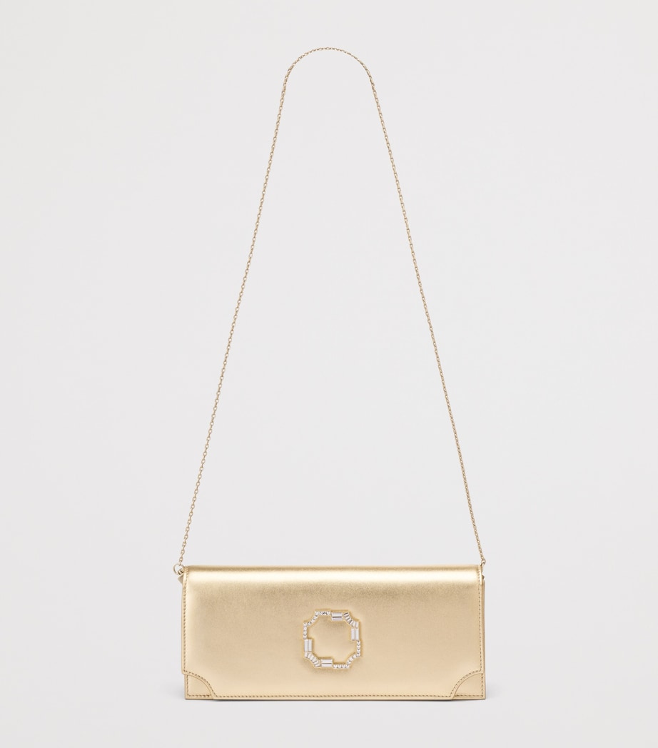 Malone Souliers Metallic Leather Vivien Clutch Bag Antique Gold Image 3