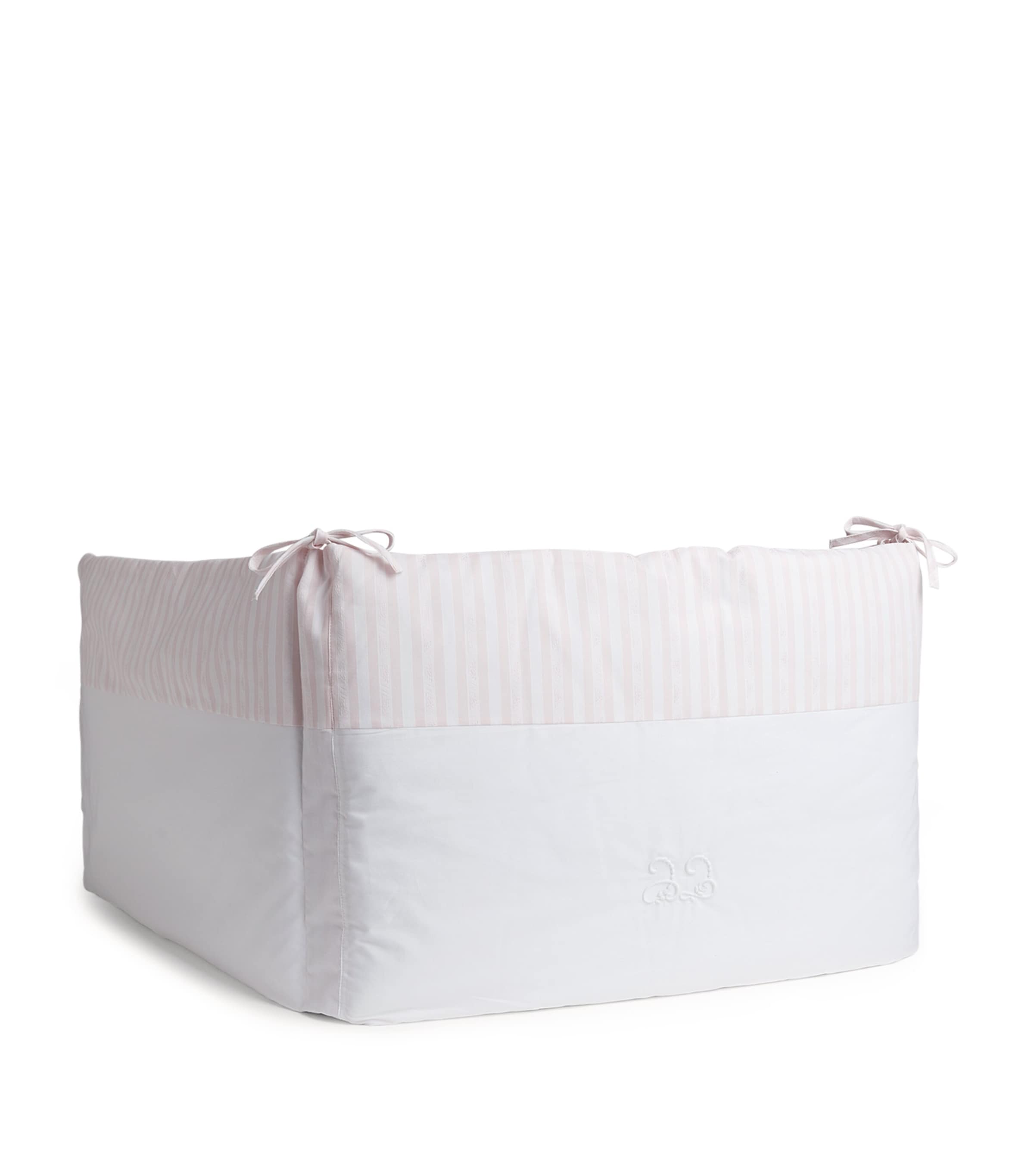 Cotton Striped Bed Bumper PINK Image 4