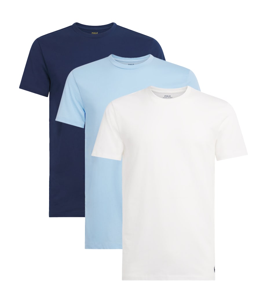 Polo Ralph Lauren Mens Cotton Classic T-Shirts (Set of 3) Paper Wht/navy/off B Image 1