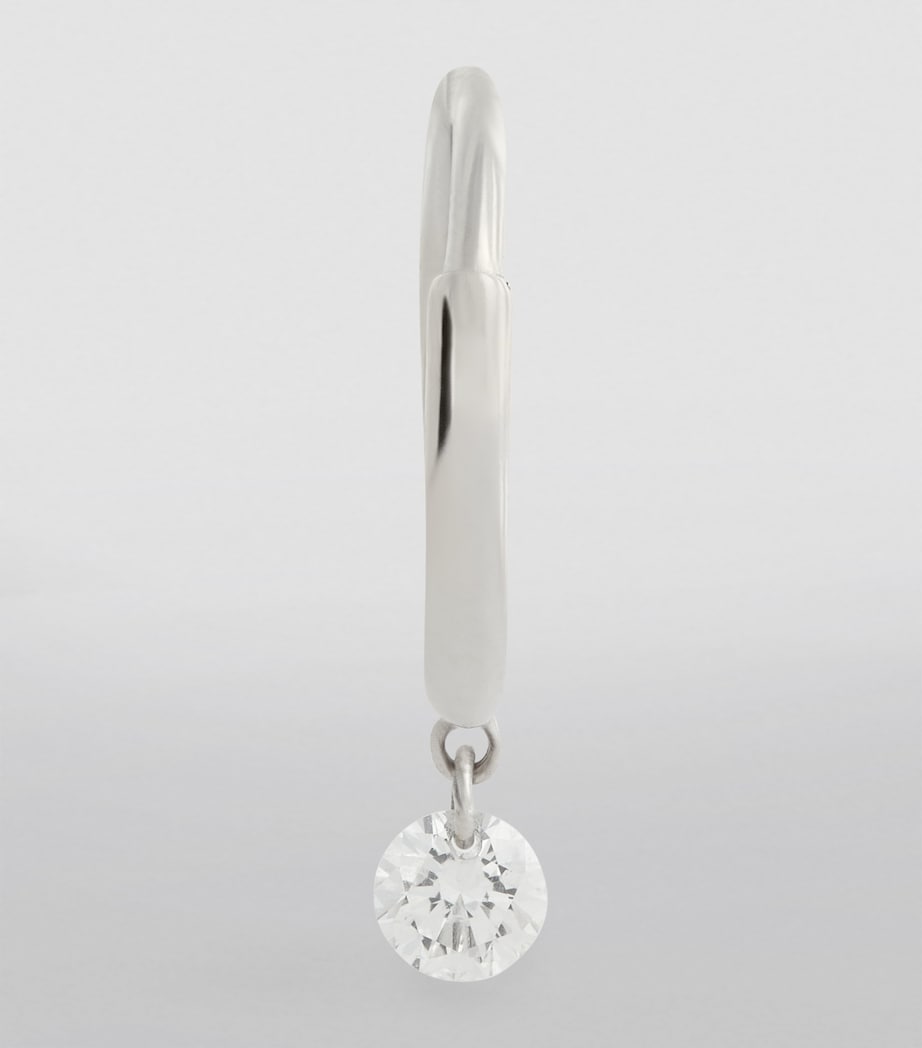 White Gold and Diamond Danaé Single Earring WHITE GOLD Image 2