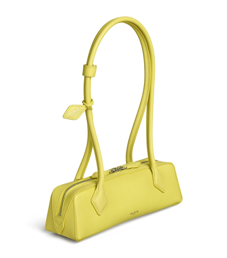 Alaïa Small Leather Le Teckel Shoulder Bag Lemon Yellow Image 2
