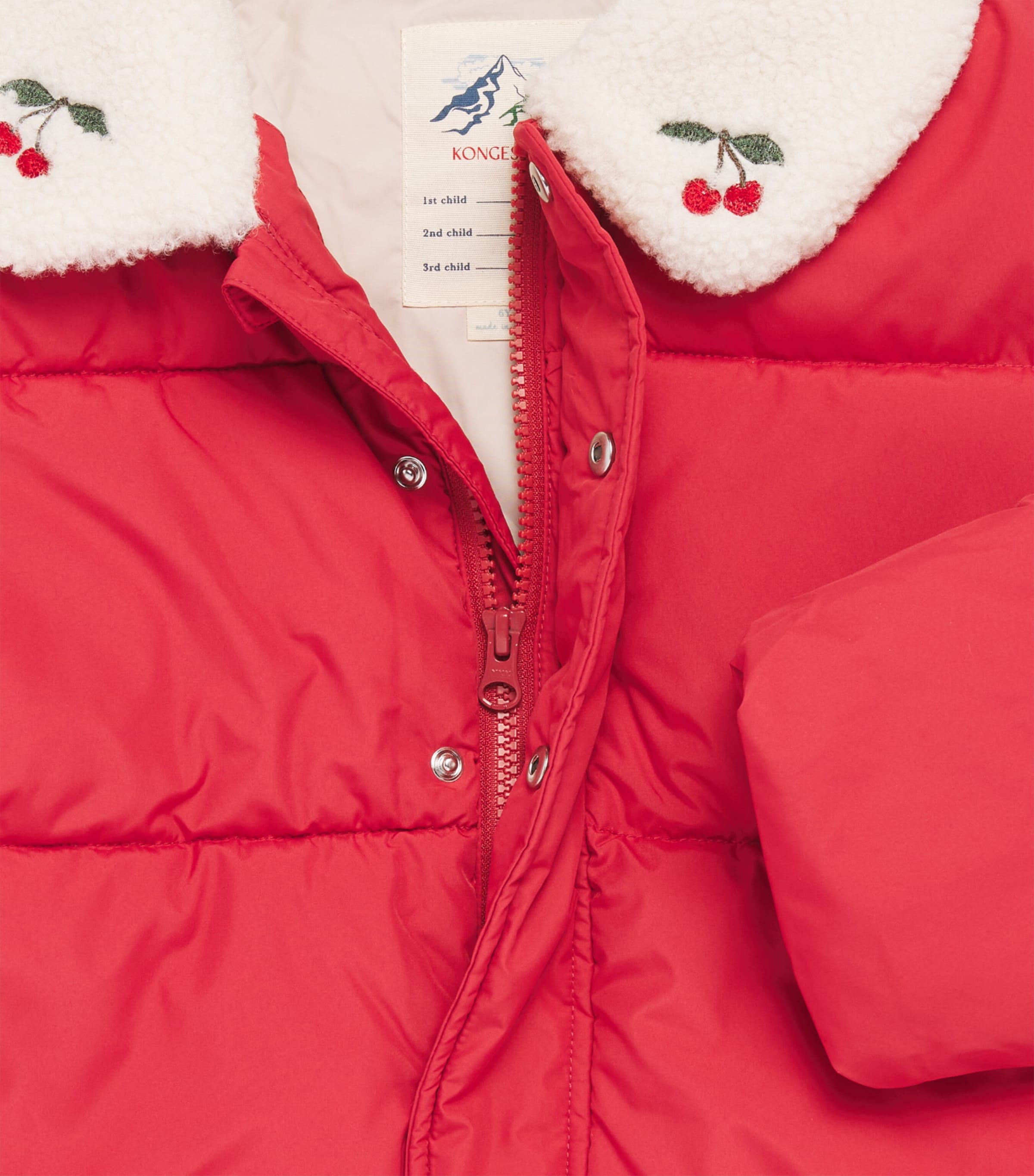 KONGES SLOJD Alpi Puffer Jacket (18 Months-10 Years) Cardinal Image 3