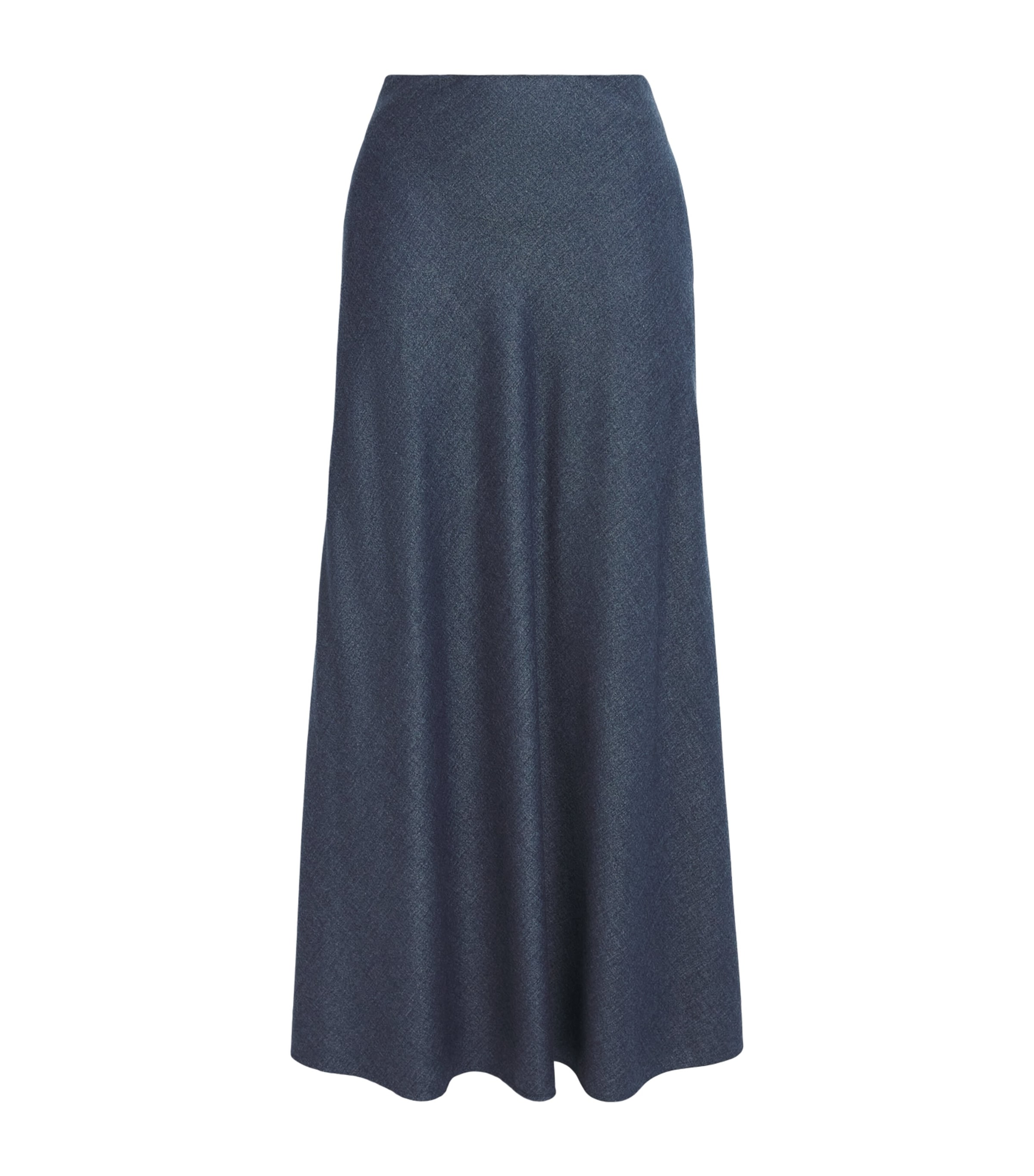 Colombo Womens Cashmere Midi Skirt Blue Jeans Image 1