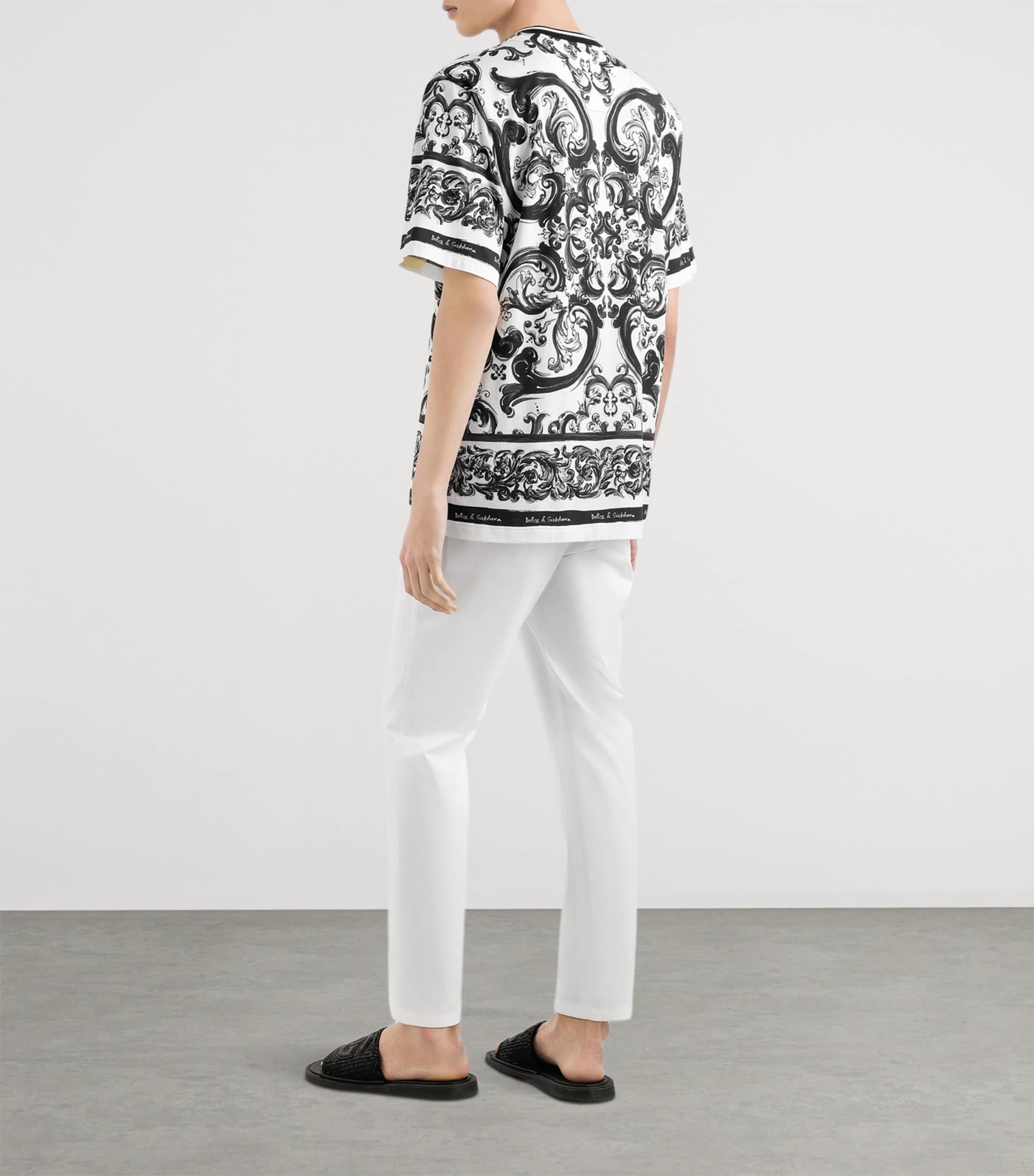 Cotton Majolica Print T-Shirt HX5DQ-MAIOLICA Image 4