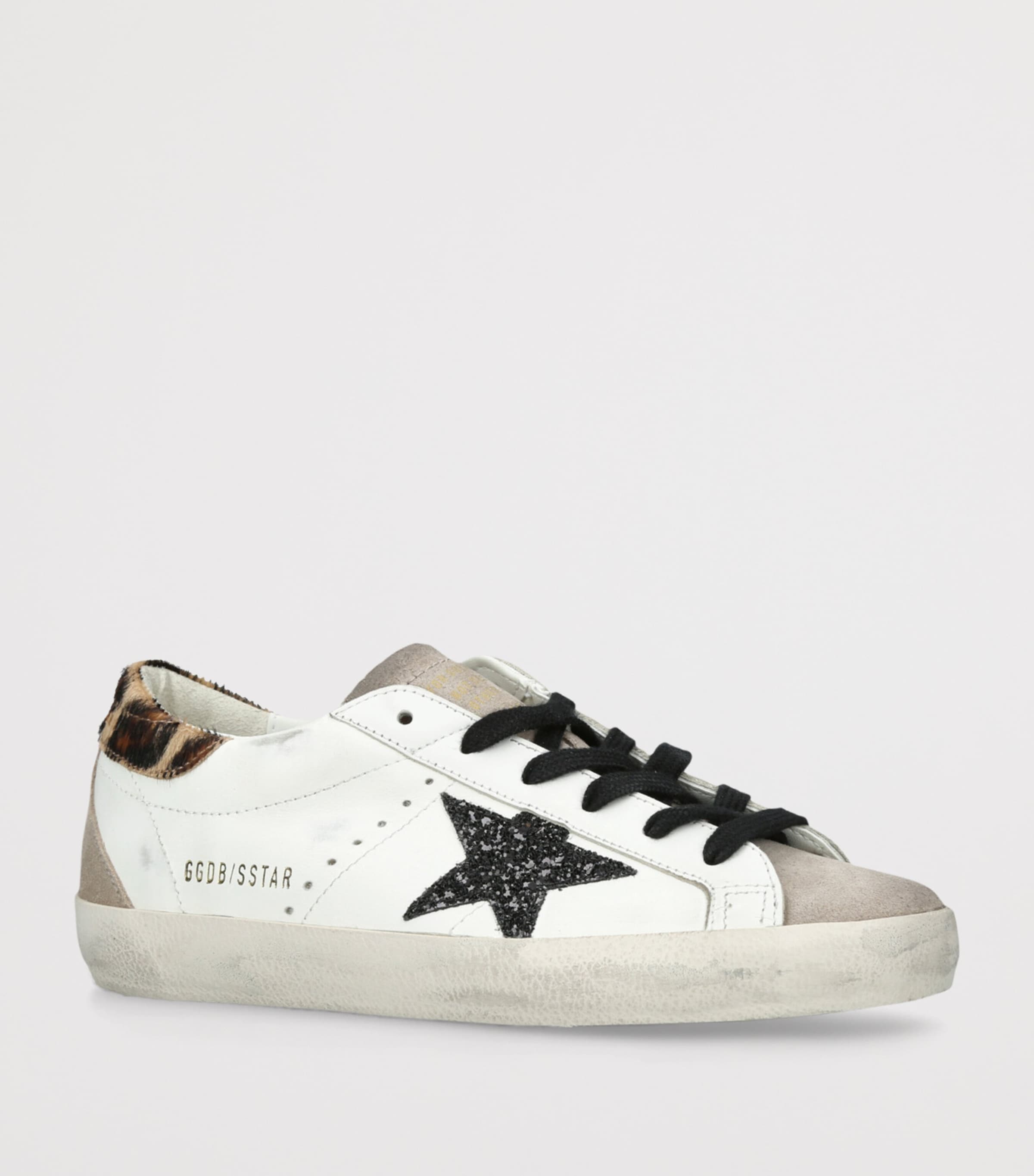Golden Goose Leather Glittered Super-Star Sneakers White/comb Image 3