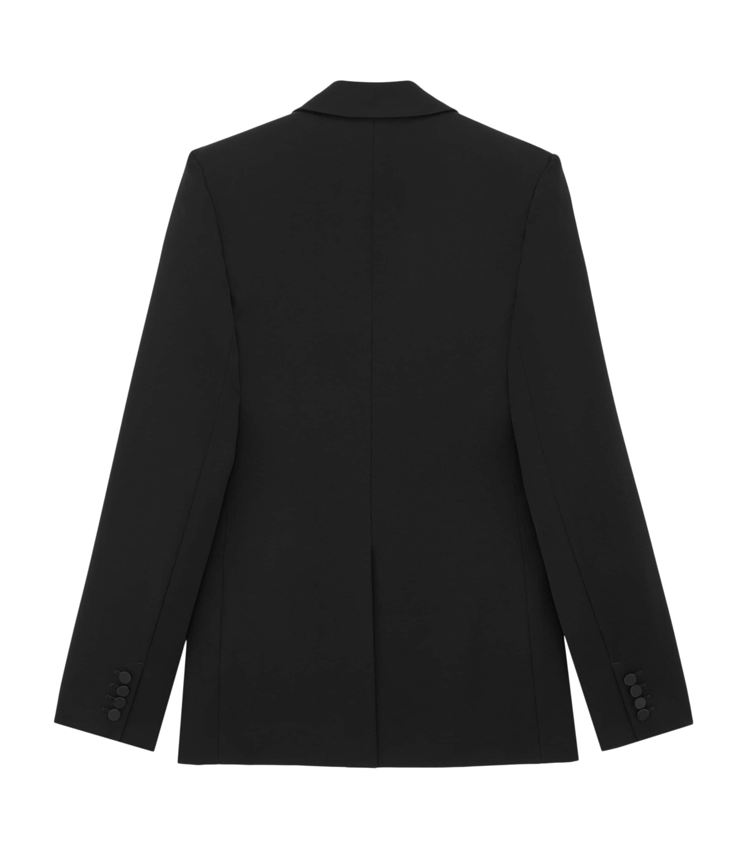 Wool Satin-Detail Tuxedo Jacket 1000 Image 2