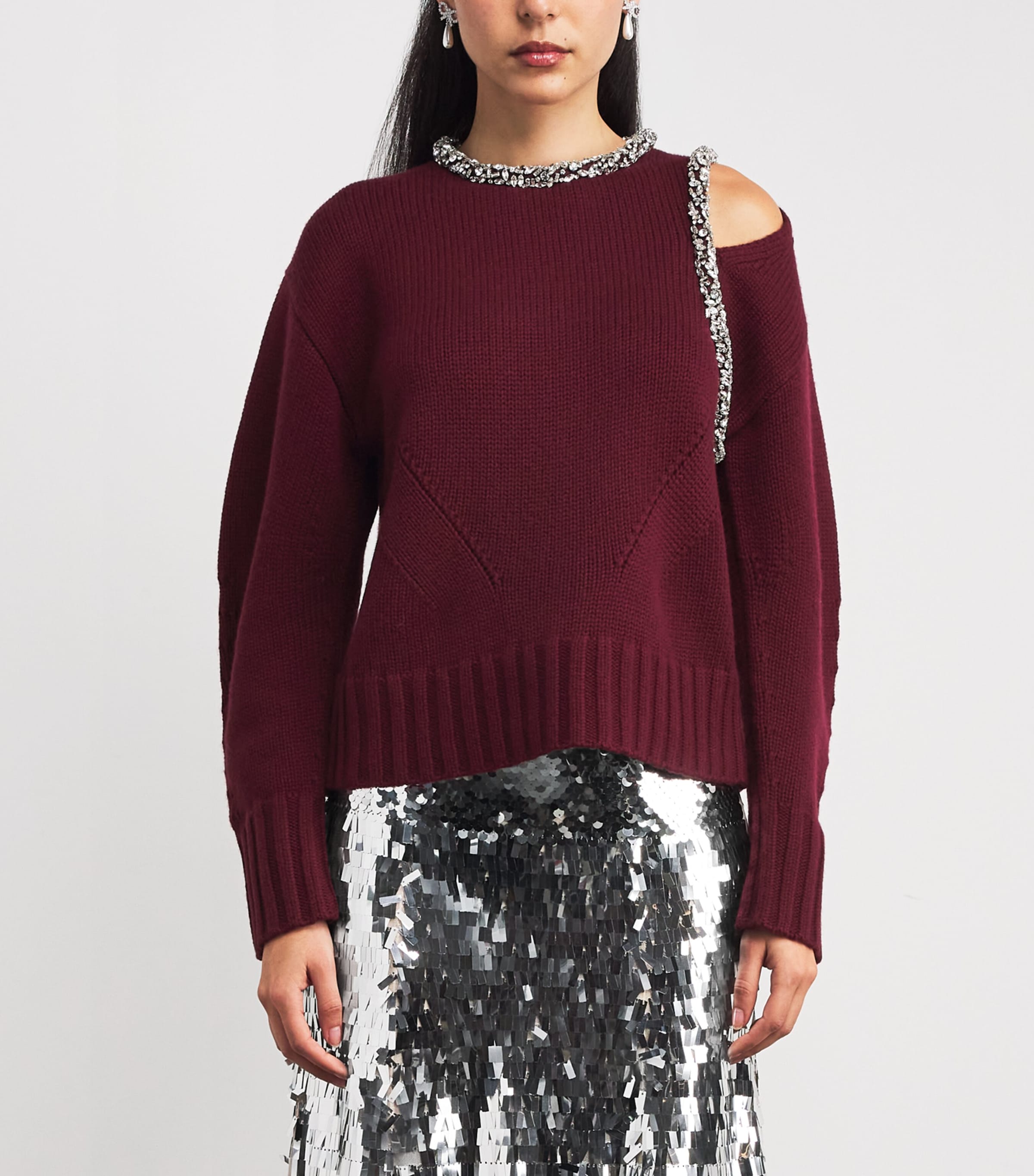 Wool-Cashmere-Blend Monroe Sweater OXBLOOD Image 3