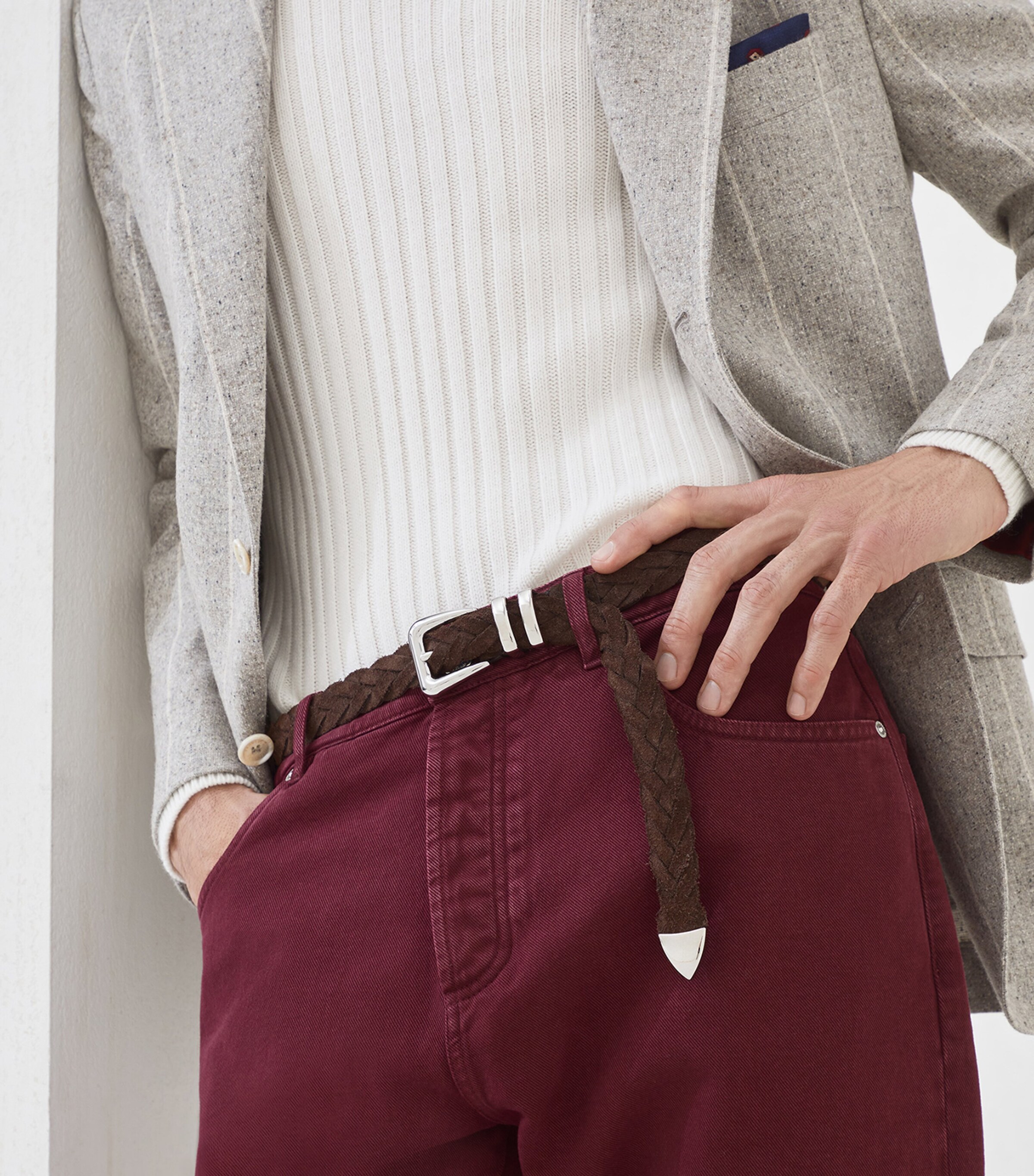 Suede Braided Belt C7284 Image 2