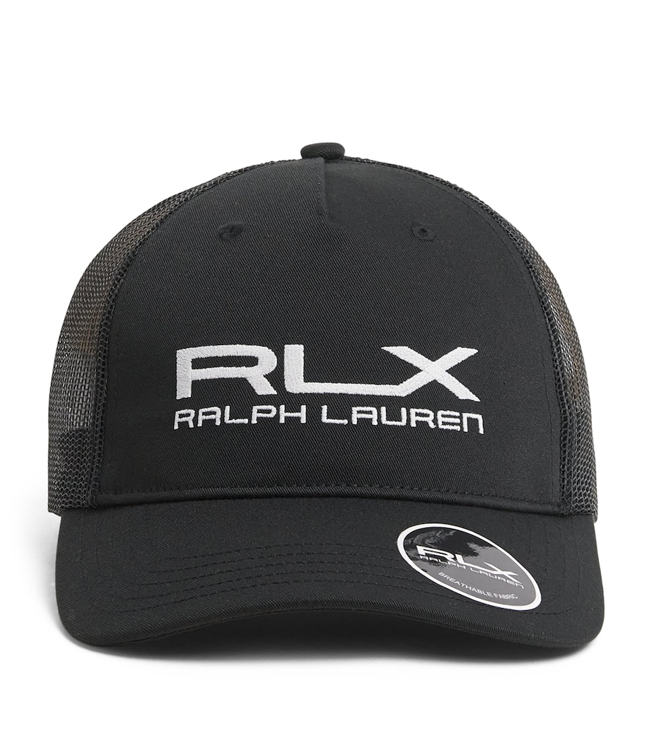 RLX Ralph Lauren Logo Trucker Cap Black Image 1