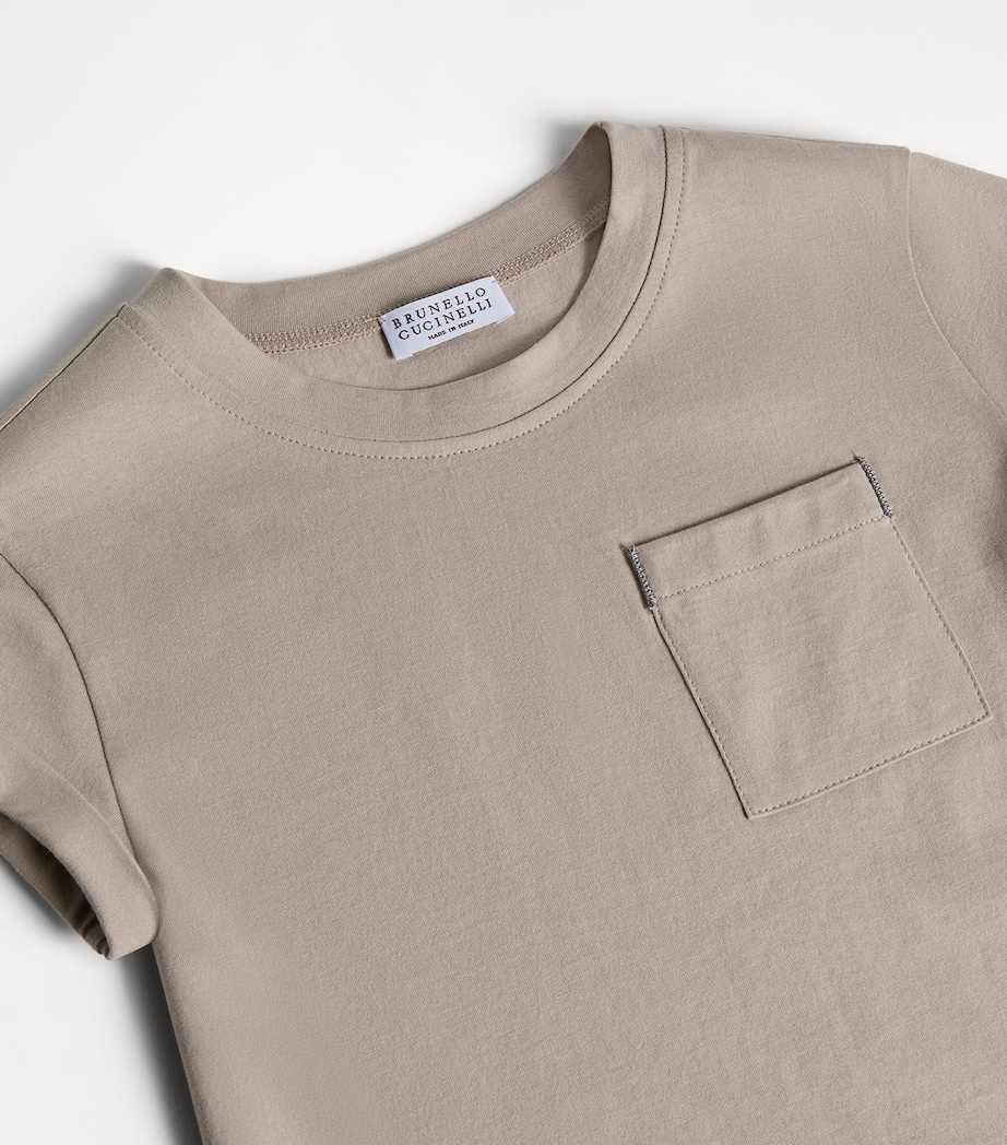Brunello Cucinelli Kids Cotton Monili T-Shirt (4-6 Years) Image 3