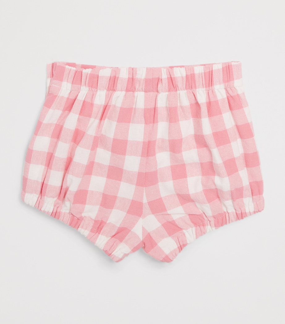PEPA LONDON Cotton Gingham Shorts (1-24 Months) Red Image 2