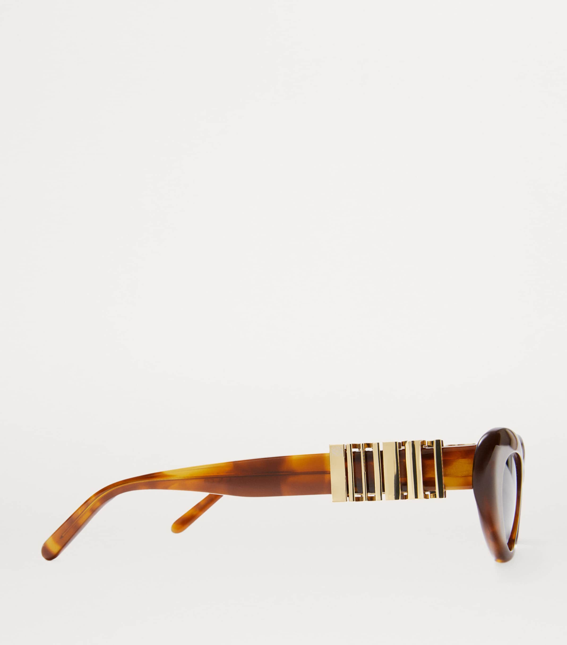 Acetate Cocktail Cat-Eye Sunglasses FLAMED HAVANA Image 3