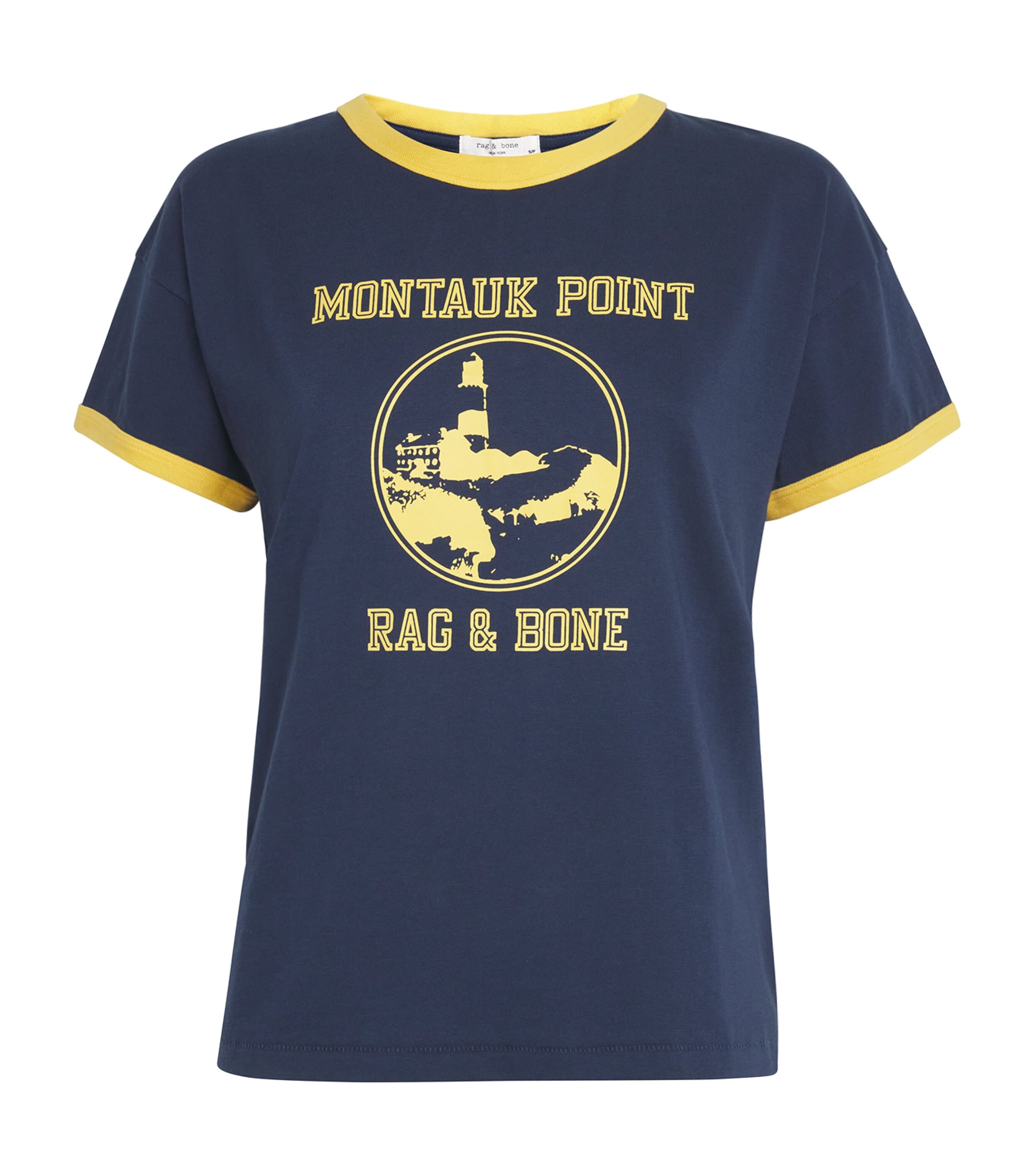 Rag & Bone Montauk Point Graphic-print T-shirt In Blue