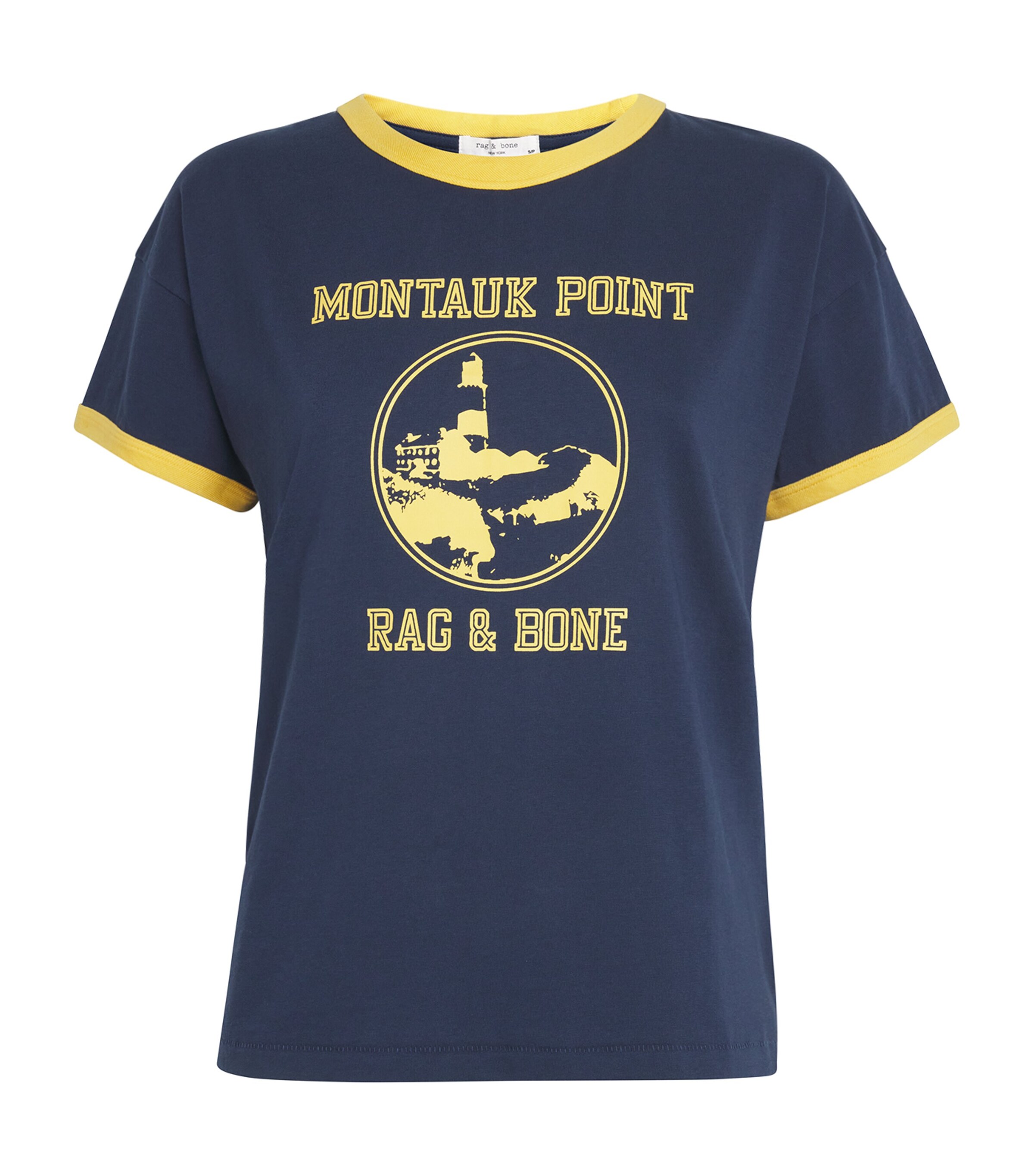 Rag & Bone Navy Cotton Montauk Ringer T-Shirt | Harrods US
