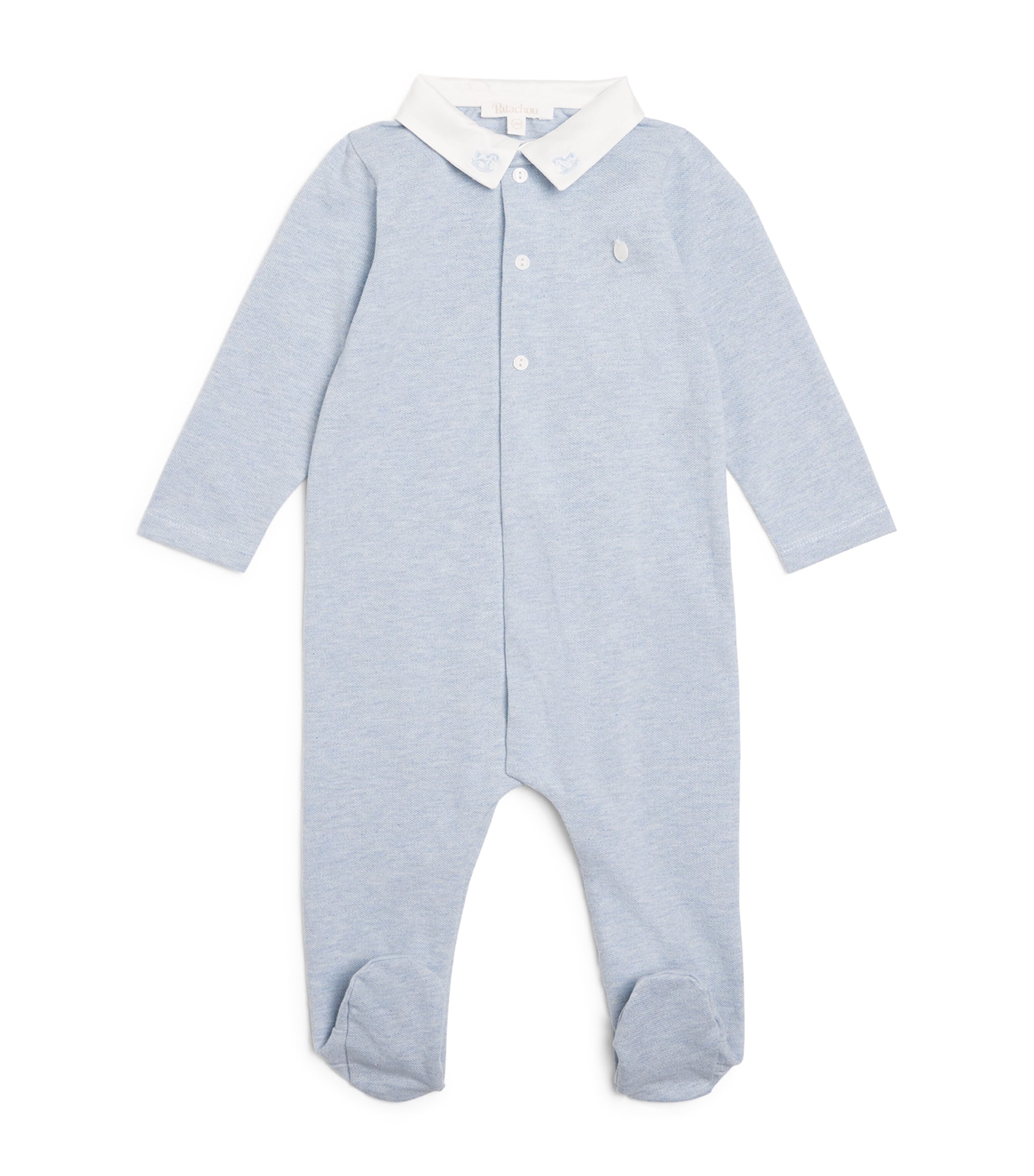 Cotton Collar All-In-One (1-24 Months) BLUE Image 1