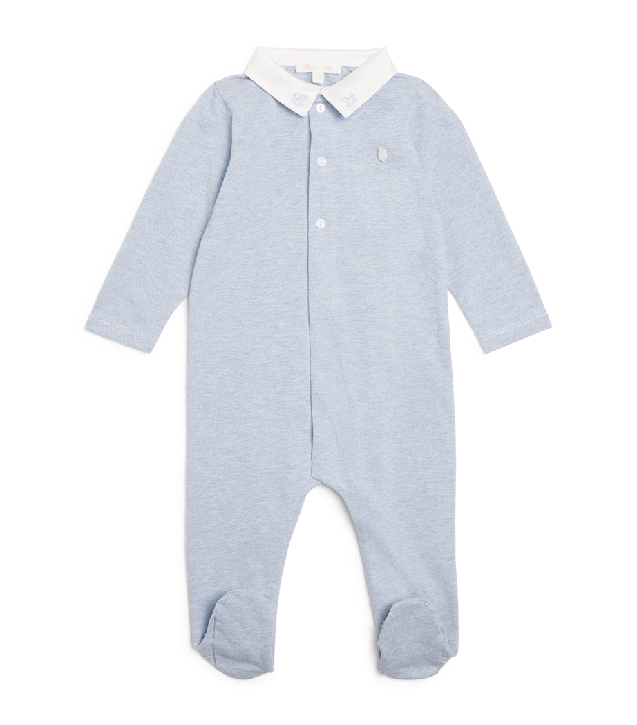 Cotton Collar All-In-One (1-24 Months) BLUE Image 1
