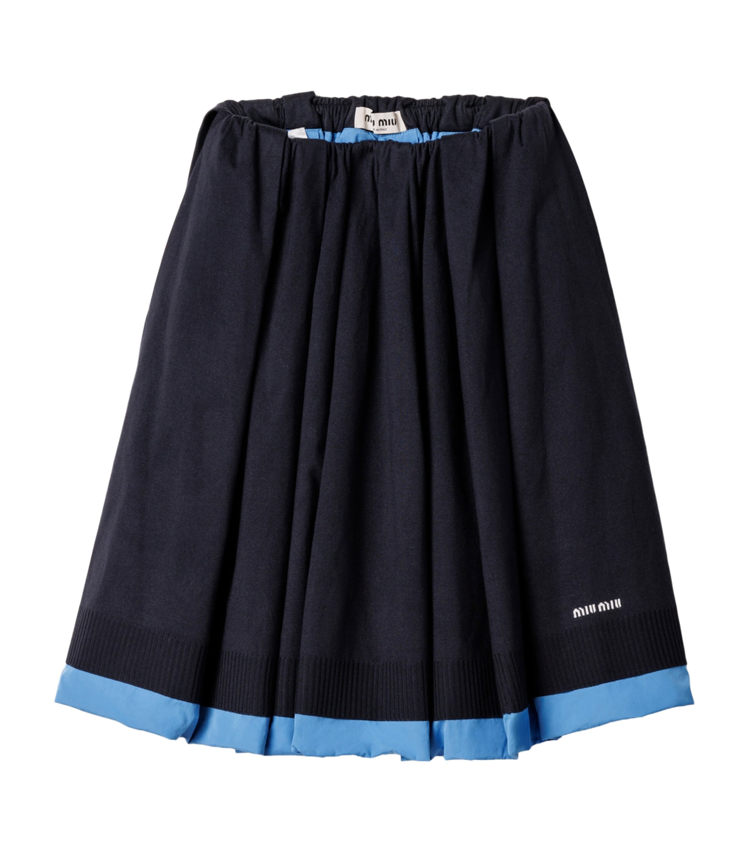 ミニスカート MIU MIU  Recycled silk pleated skirt MIU MIU Recycled silk pleated skirt Grigio (MiuMiu/スカート