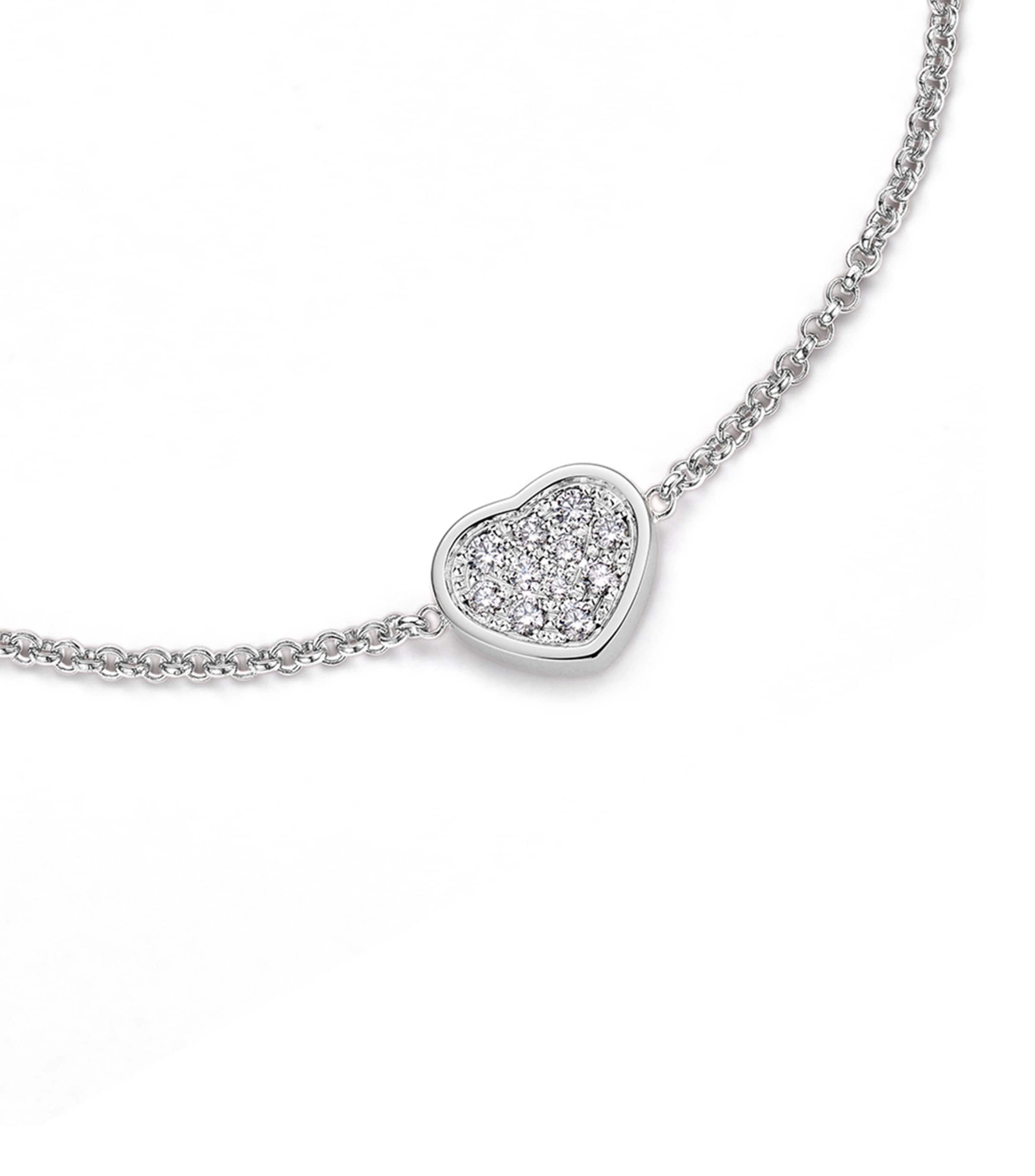 White Gold and Diamond My Happy Hearts Bracelet 18K WHITE GOLD Image 2