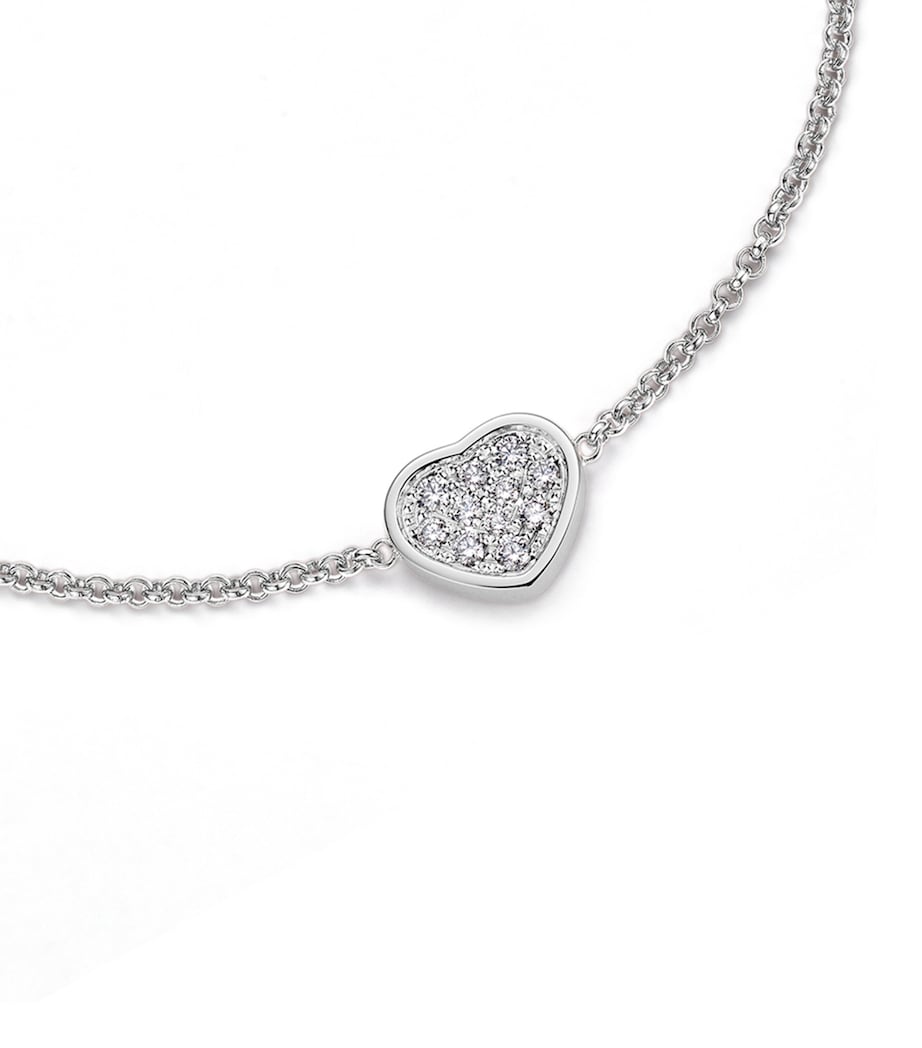 White Gold and Diamond My Happy Hearts Bracelet 18K WHITE GOLD Image 2