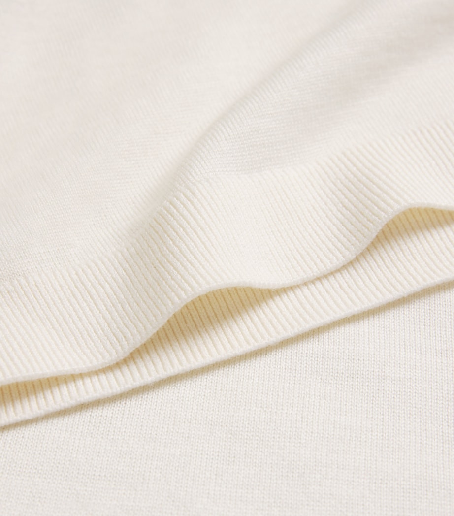 Almada Label Womens Wool-Silk-Cashmere Paloma T-Shirt Cream Image 6