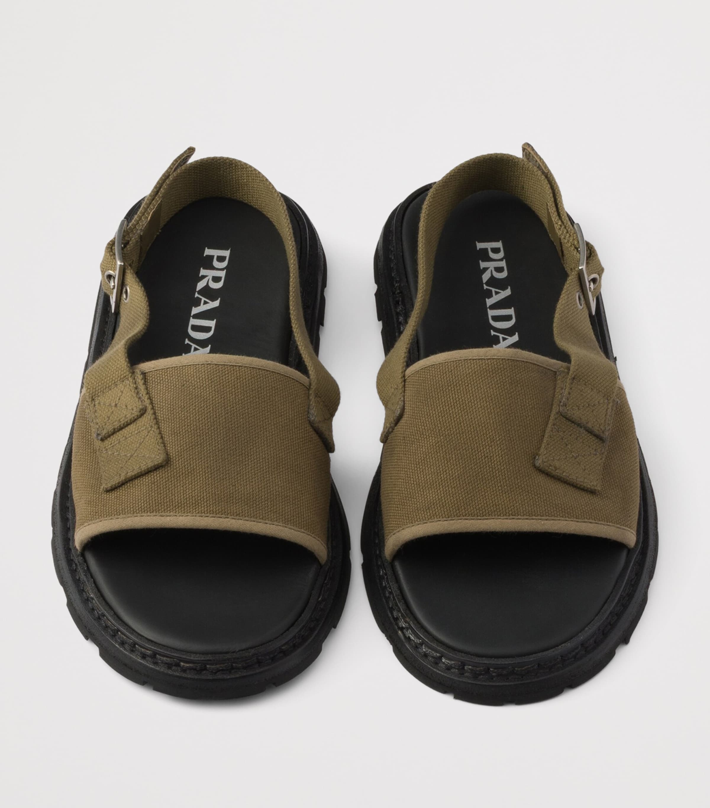 Prada Canvas Sandals Green Image 3