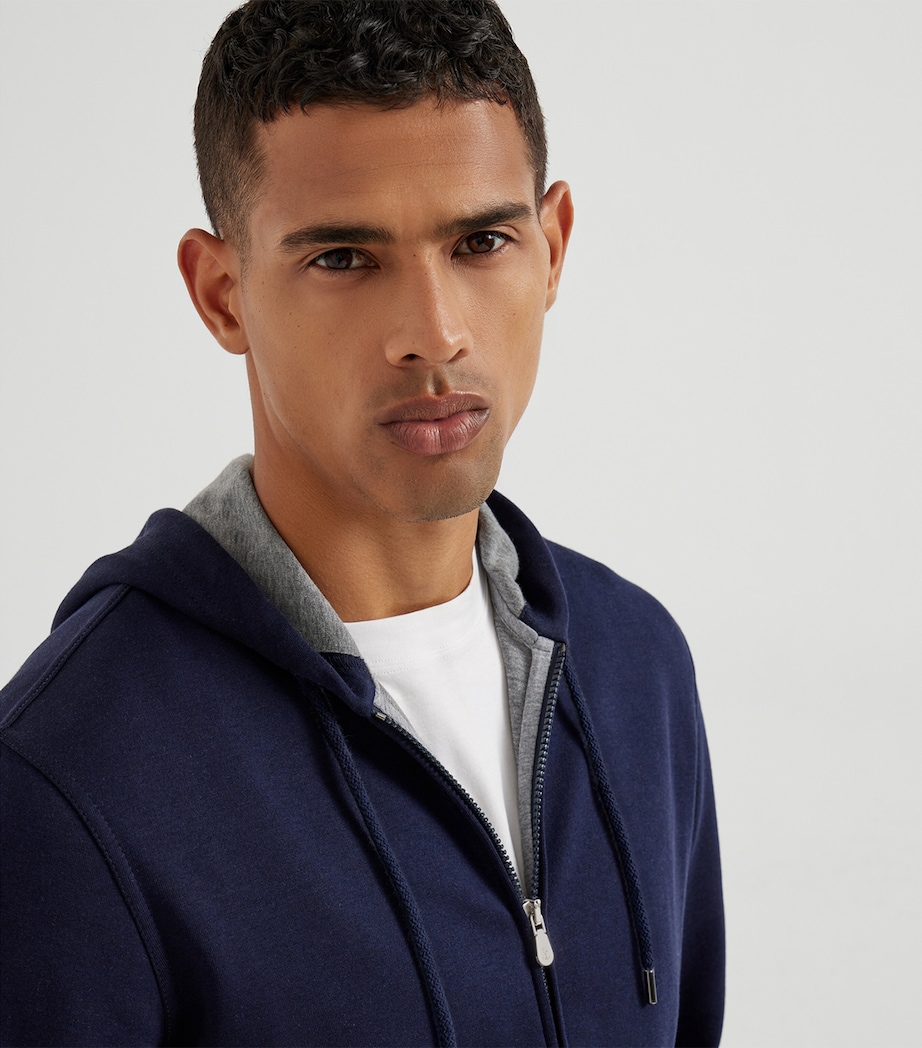Terry Cotton-Cashmere-Silk Zip-Up Hoodie C1265 Image 6