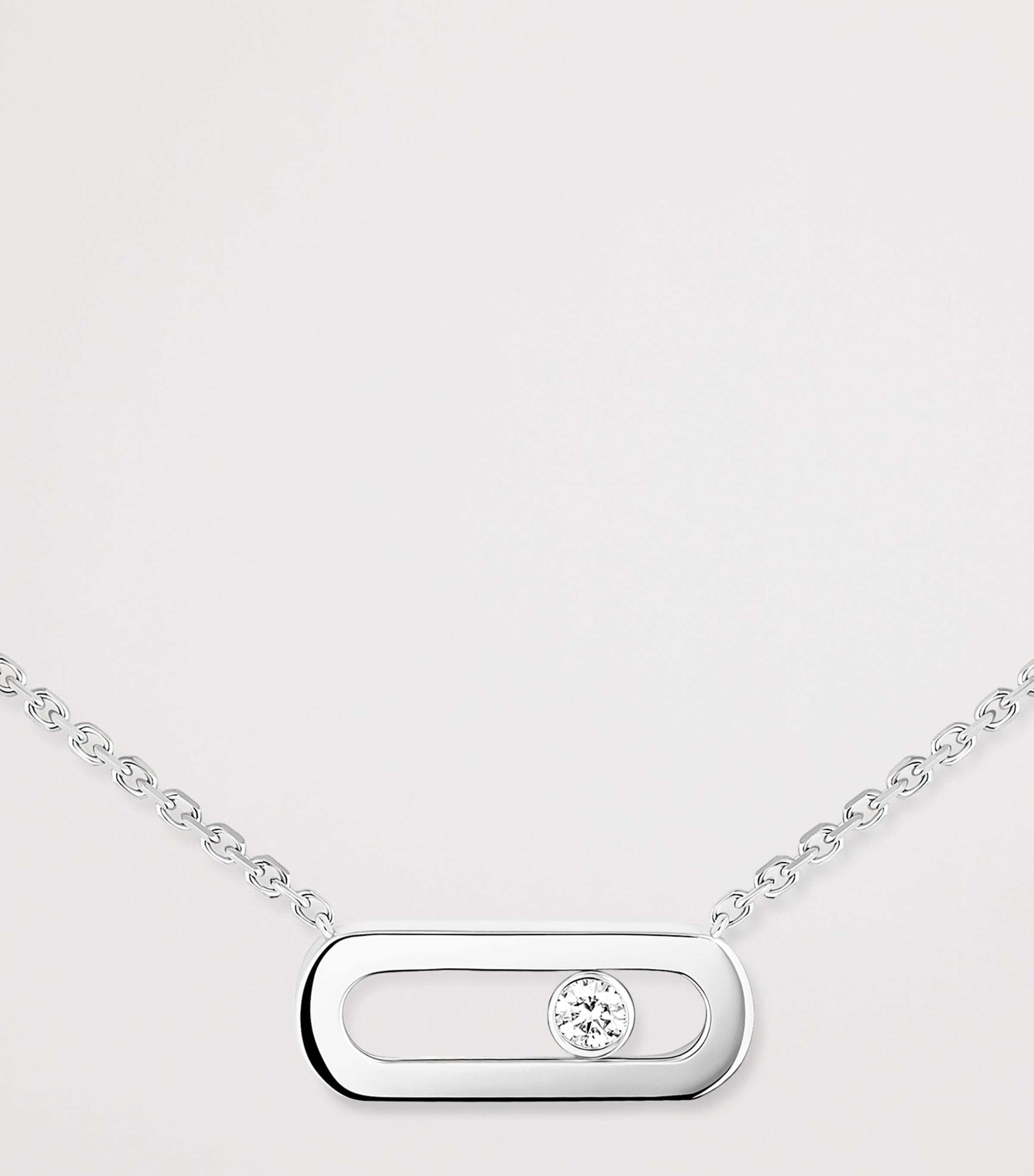 Messika Move Uno White Gold and Diamond Necklace White Gold Image 2
