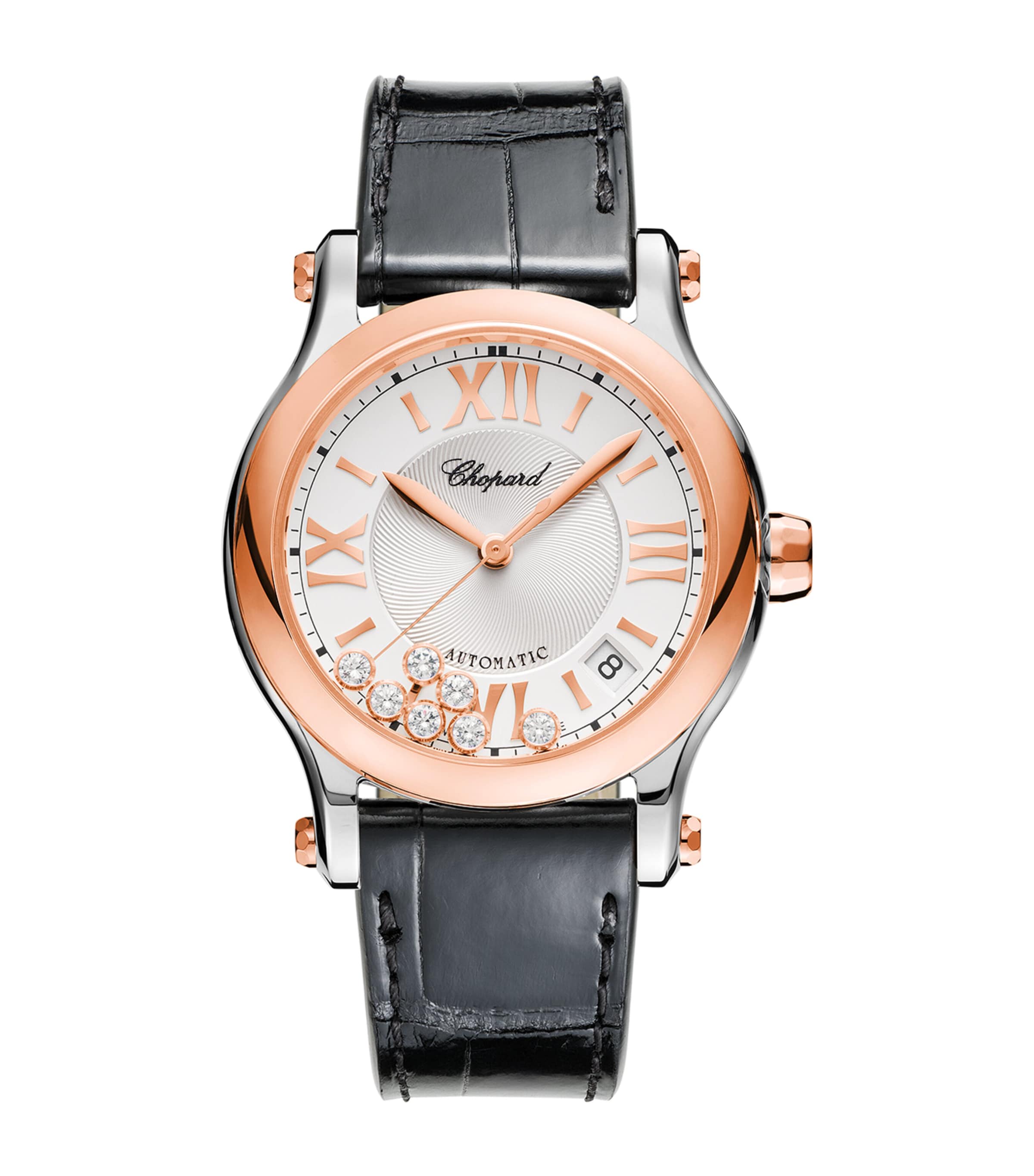 Chopard Rose Gold And Diamond Happy Sport Watch
