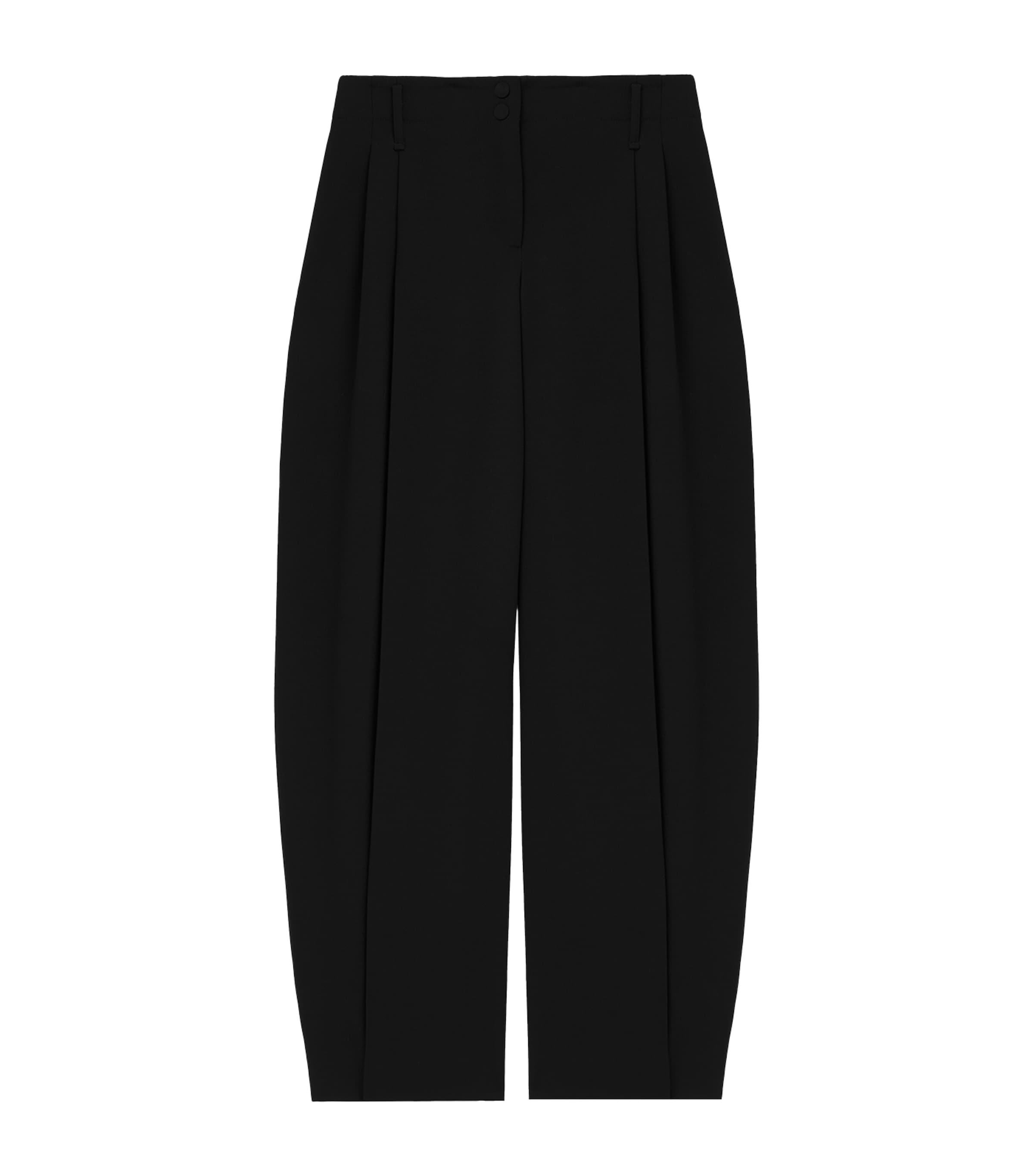 Alexander Mcqueen Wool Wide-leg Tailored Trousers In Black