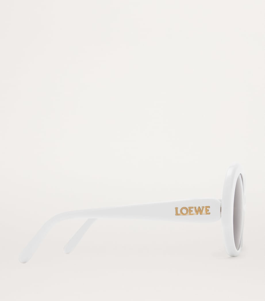 Thin Round Sunglasses WHITE/IVORY Image 3