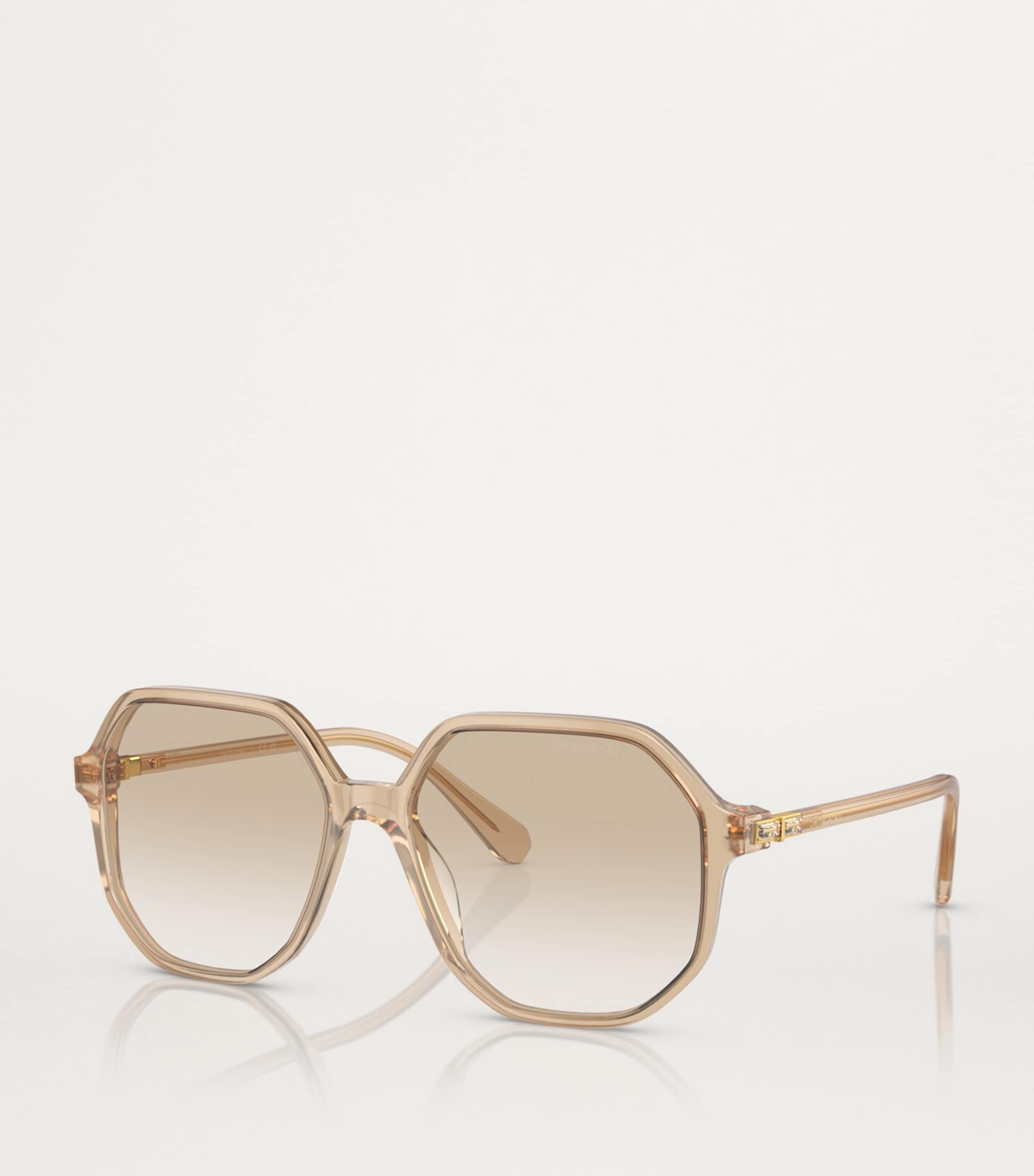 NWT Swarovski SK6003 Sunglasses Light Brown Gray Oversized Swarovski Brown Oversized SK6003 Sunglasses | Harrods MD main image 3