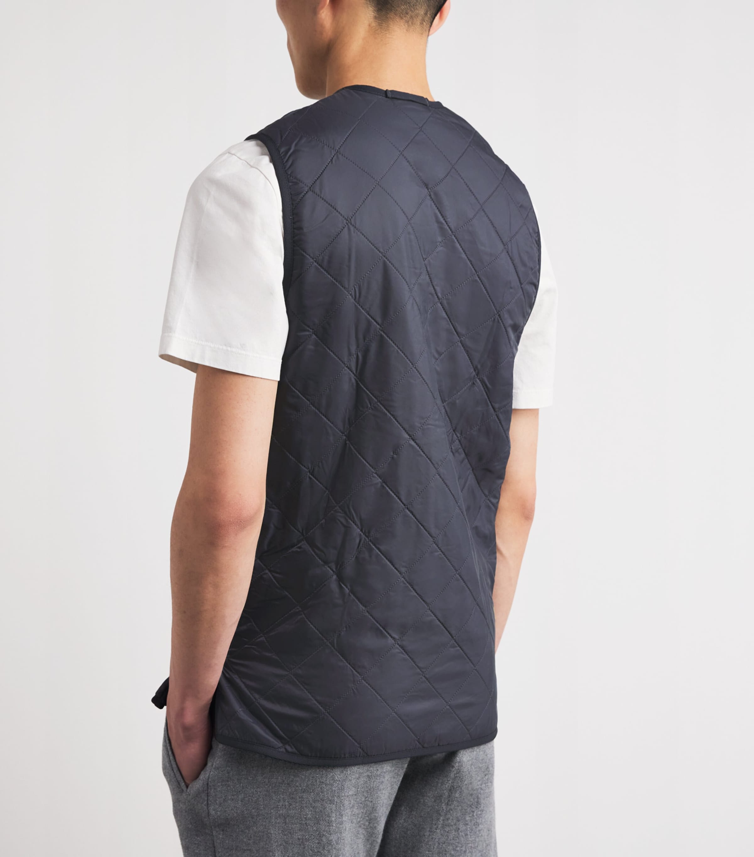 Barbour Mens Polarquilt Zip-In Gilet Liner Navy Image 5