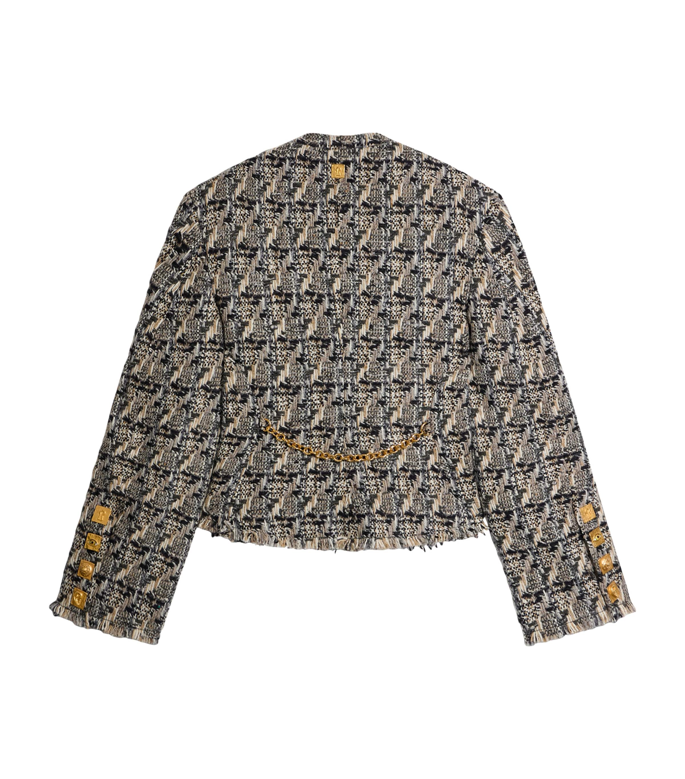 Schiaparelli Womens Tweed Cropped Jacket Multicolor Image 6