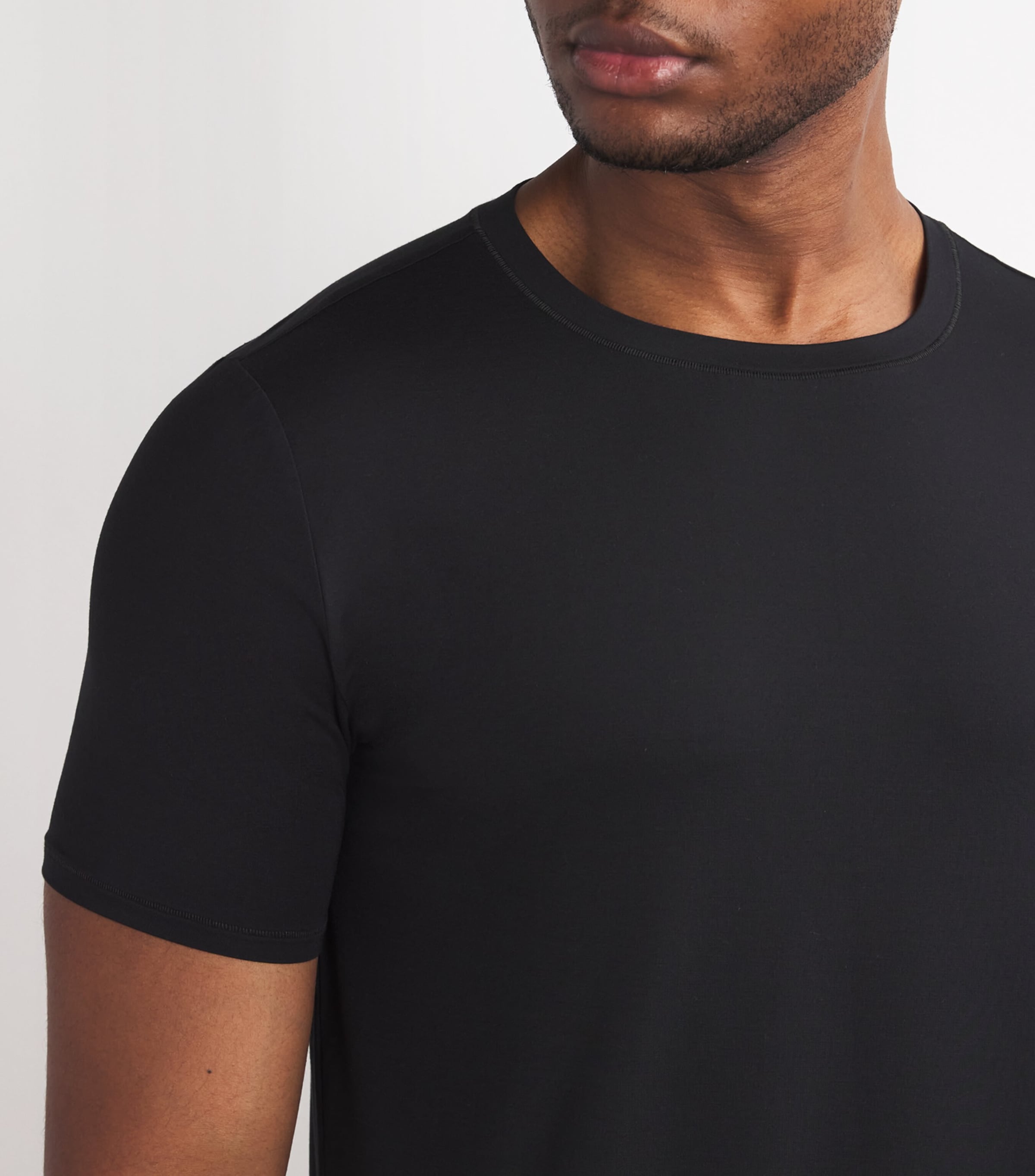 Skims Mens Stretch T-Shirt (Pack of 3) Obsidian Image 6