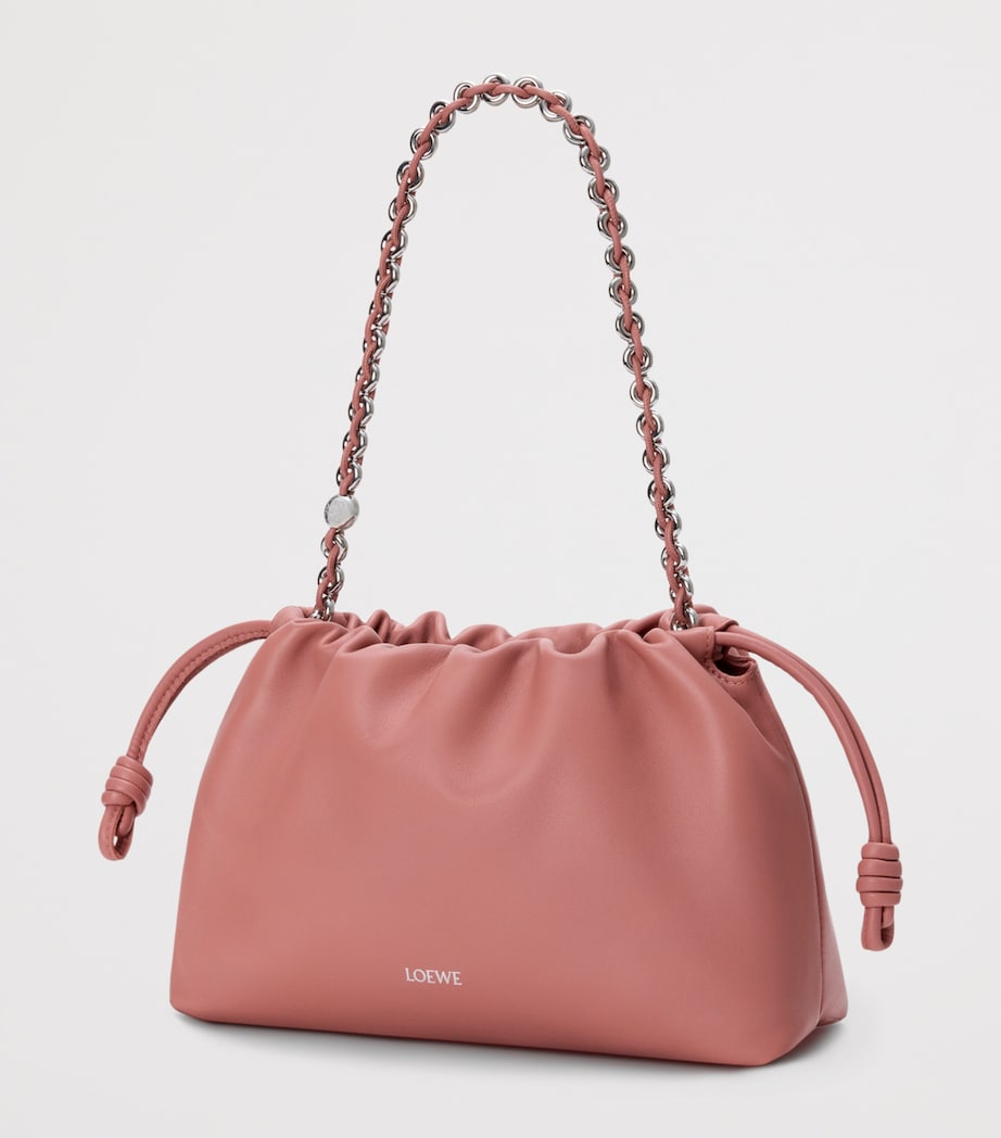 Medium Leather Flamenco Shoulder Bag BLUSH Image 3