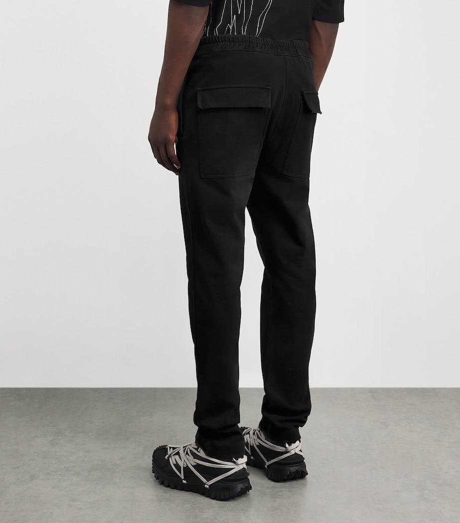 x Moncler Cotton Embroidered Straight Sweatpants 999 - BLACK Image 4