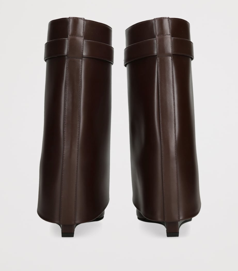 Leather Shark Ankle Boots 95 TAN Image 2