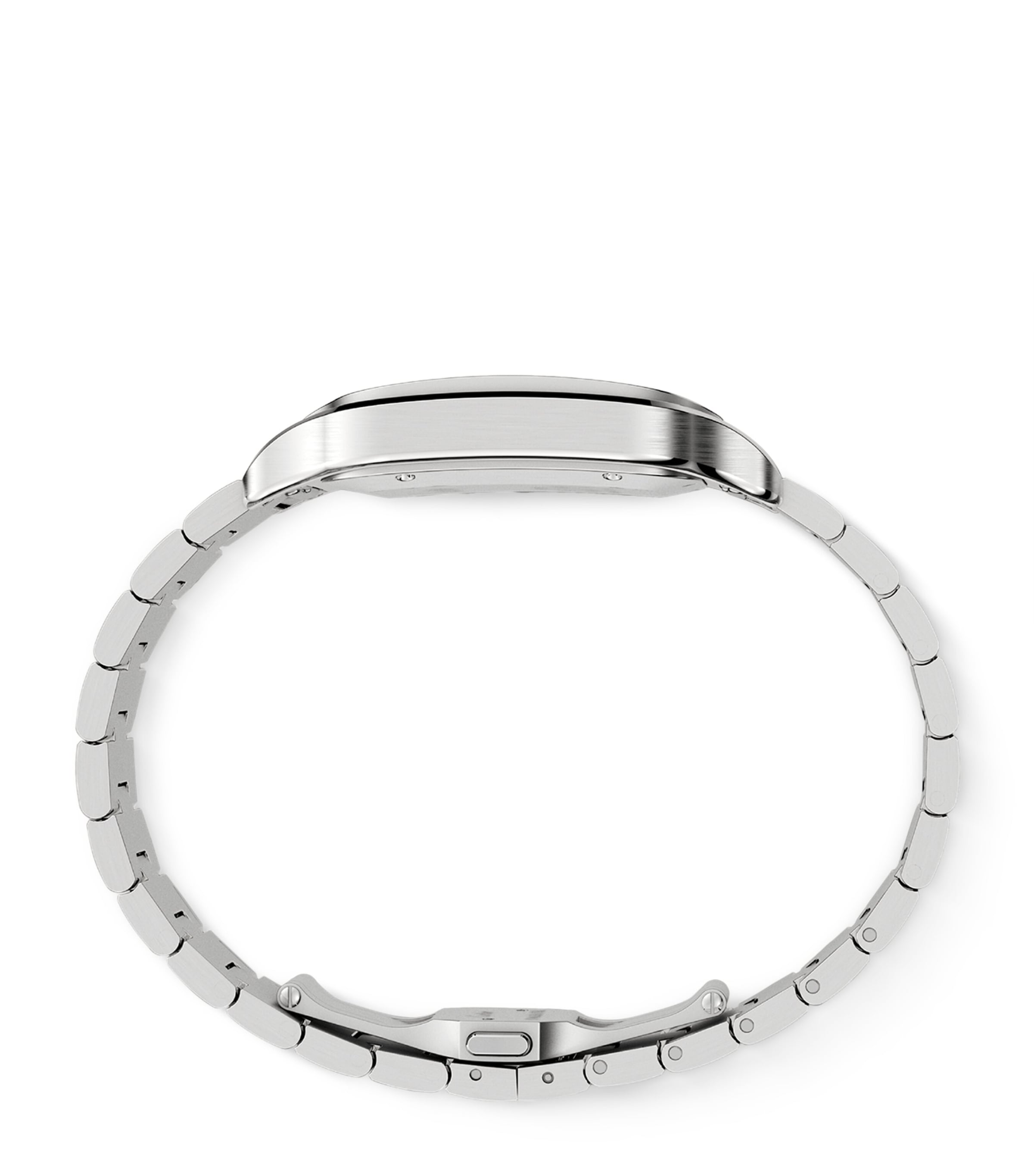 Large Steel Santos de Cartier Watch 39.8mm GREY Image 5