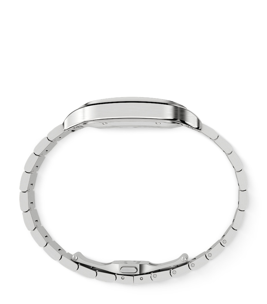 Large Steel Santos de Cartier Watch 39.8mm GREY Image 5