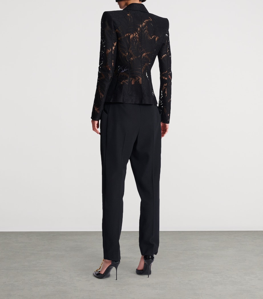 Lace Single-Button Blazer 0PA NOIR Image 5