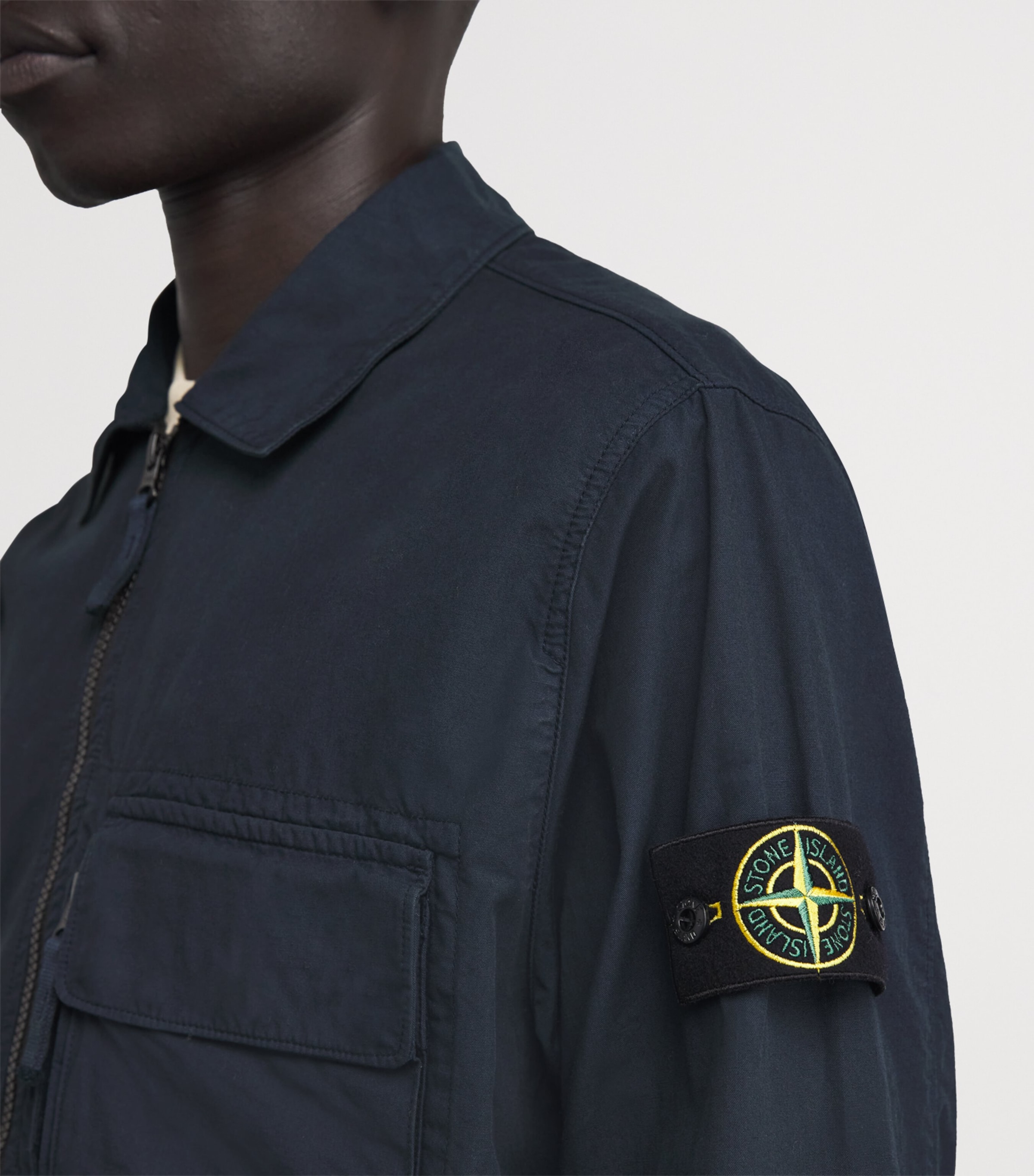Stone Island Cotton 2-Way Zip Overshirt | Harrods US